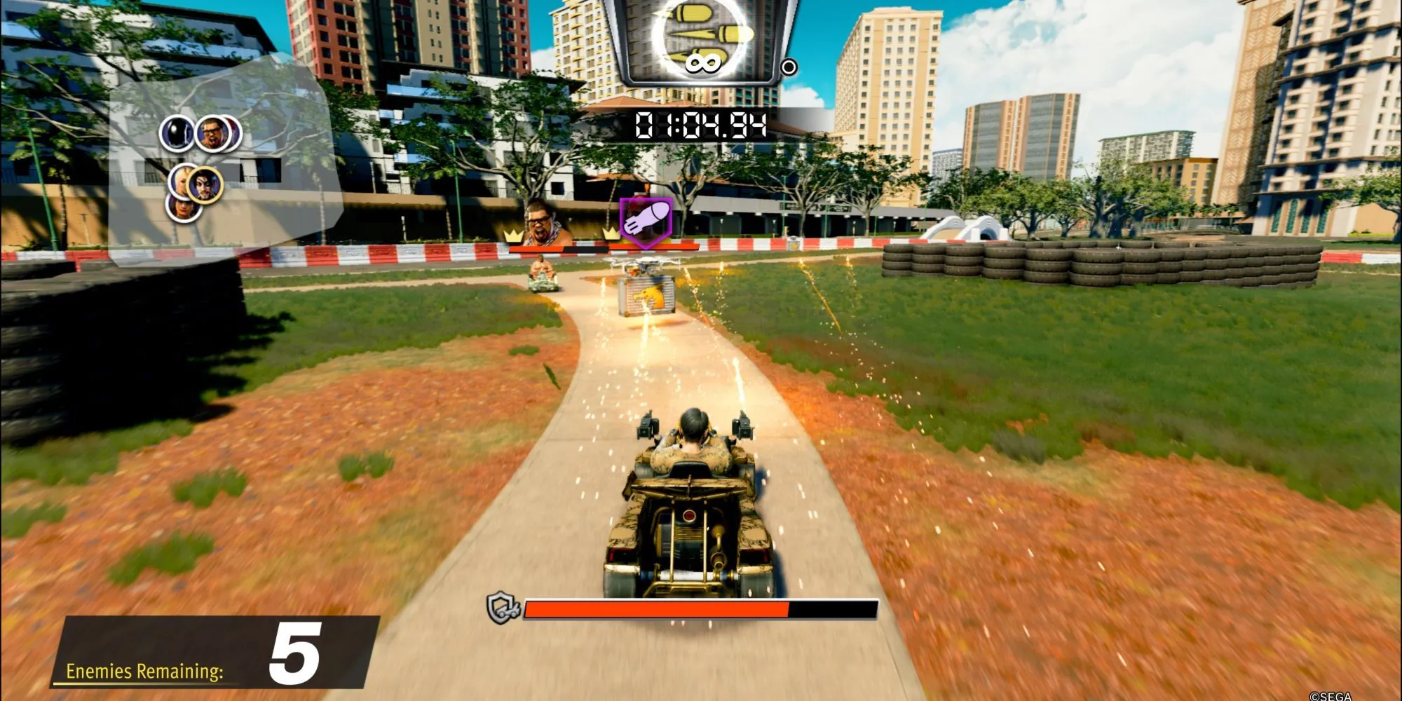 Chế độ Duel trong Dragon Kart với nhiều tay đua đối đầu