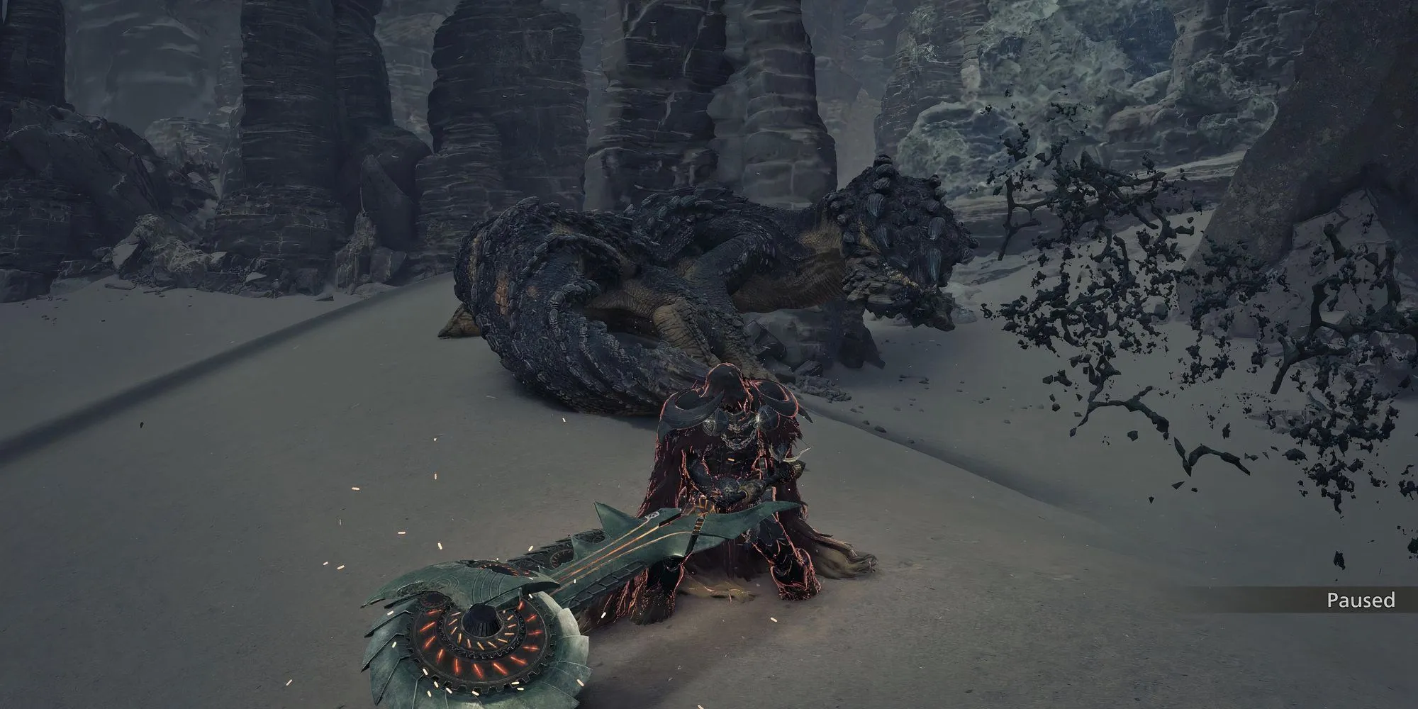 Chế độ Rìu của Switch Axe trong Monster Hunter Wilds với tầm đánh xa và khả năng hồi Kiếm