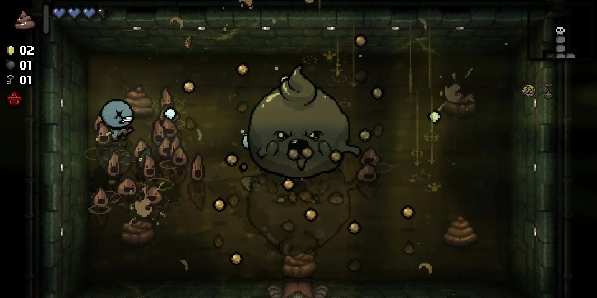 Chiến đấu với Clog trong The Binding of Isaac: Repentance - một game roguelike với chủ đề hài hước đen tối và kỳ dị