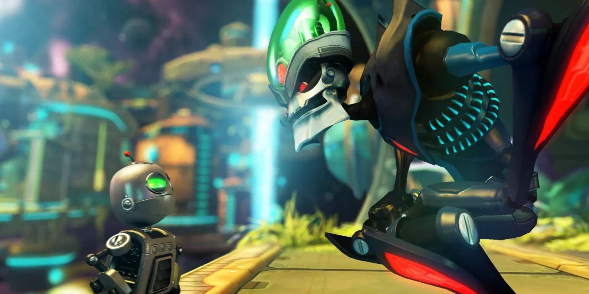 Clank đối mặt với Dr. Nefarious trong Ratchet &amp; Clank Future: A Crack in Time