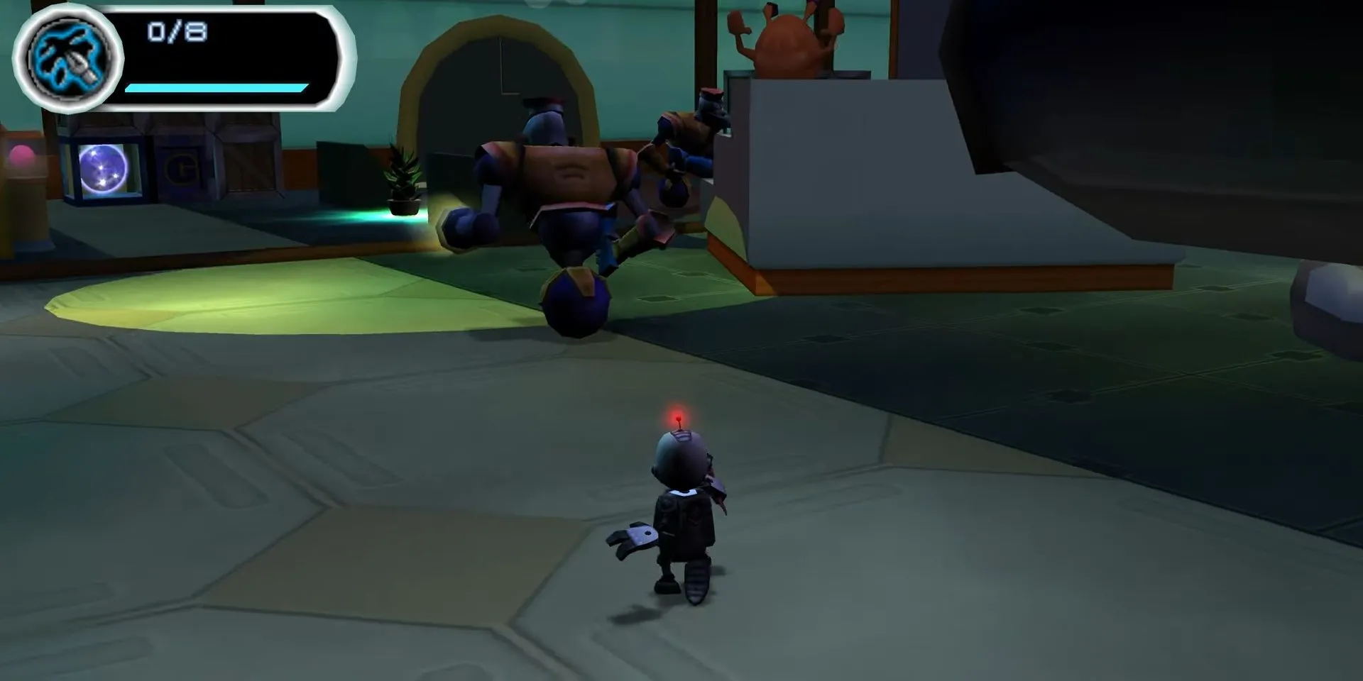Clank hành động bí mật trong game Secret Agent Clank, hóa thân thành điệp viên tài ba.