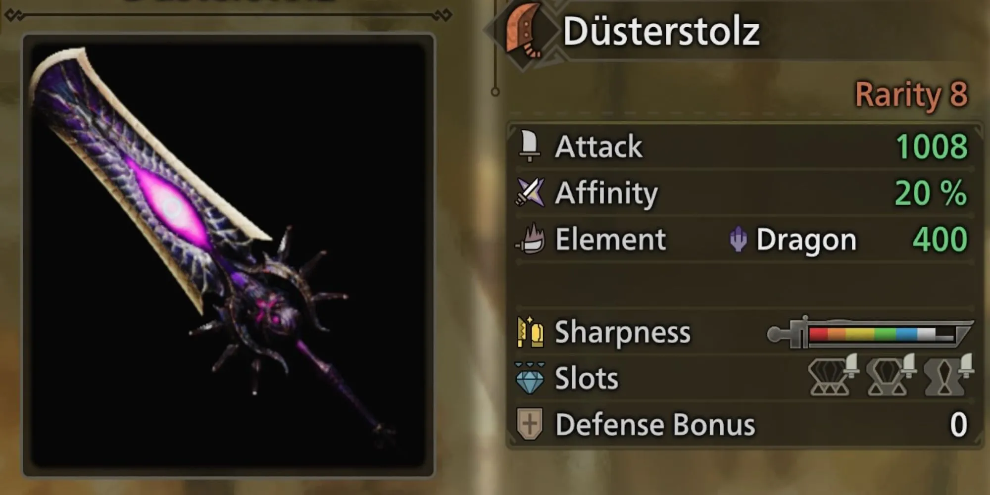 Đại Kiếm Düsterstolz từ Gore Magala với thiết kế ấn tượng trong Monster Hunter Wilds