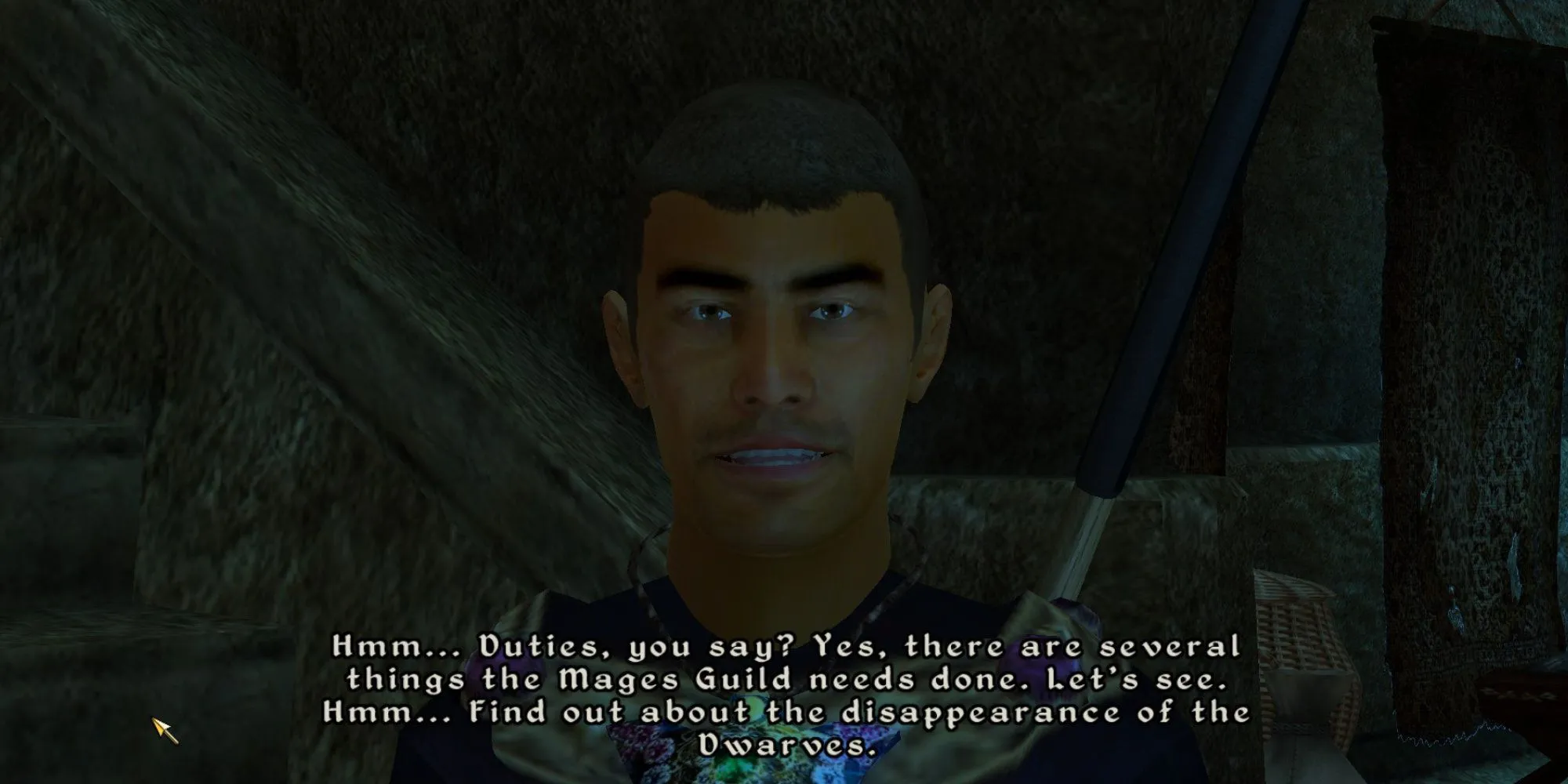 Đại Pháp Sư Artorius giao nhiệm vụ tìm hiểu sự biến mất của người Dwemer trong Morrowind