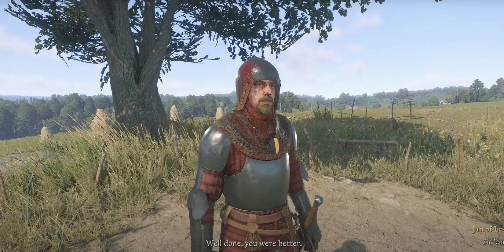 Đối thủ Jan bị đánh bại trong Kingdom Come Deliverance 2