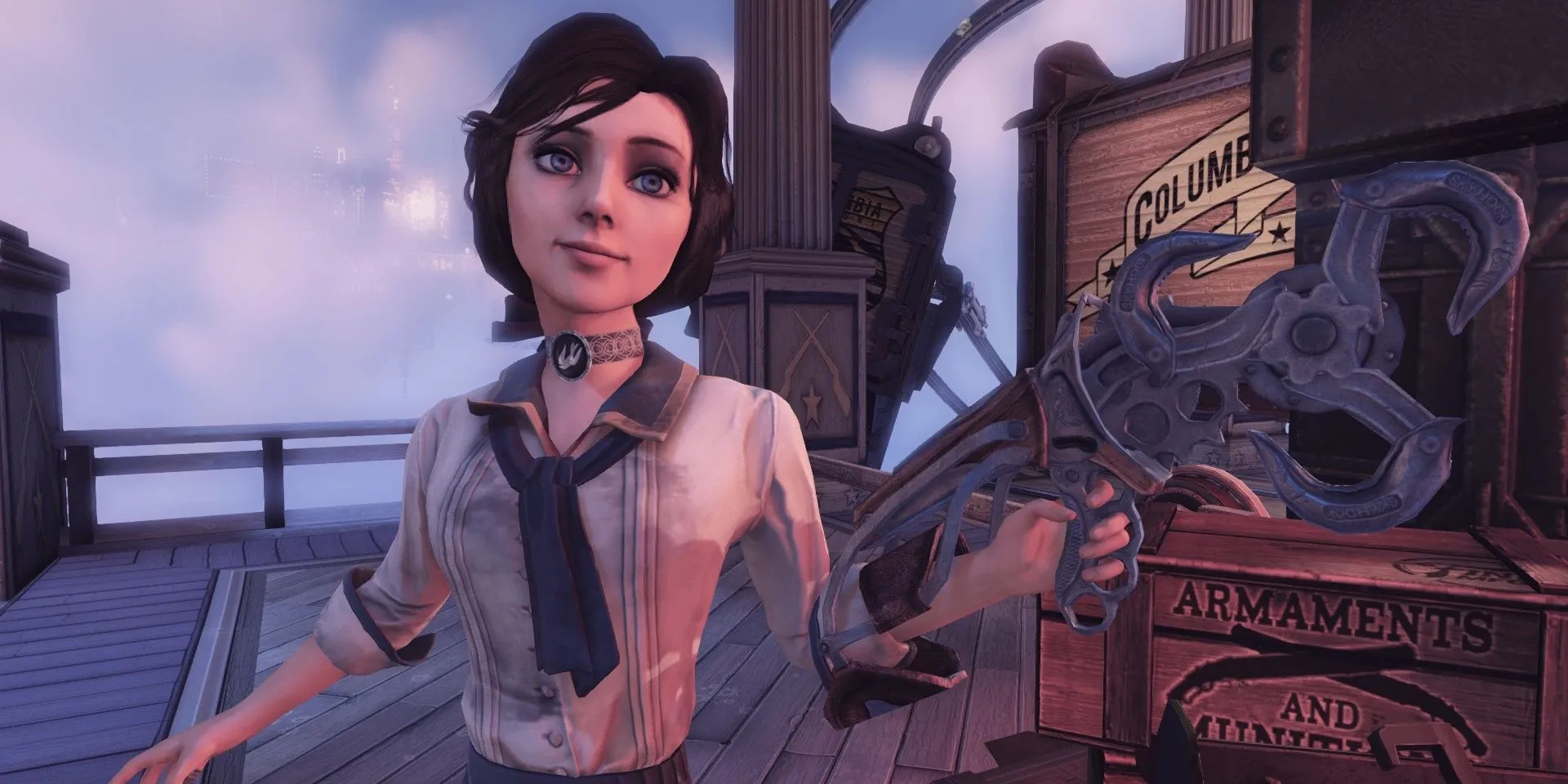 Elizabeth với SkyHook trong BioShock Infinite, một trong những kép phụ game ấn tượng