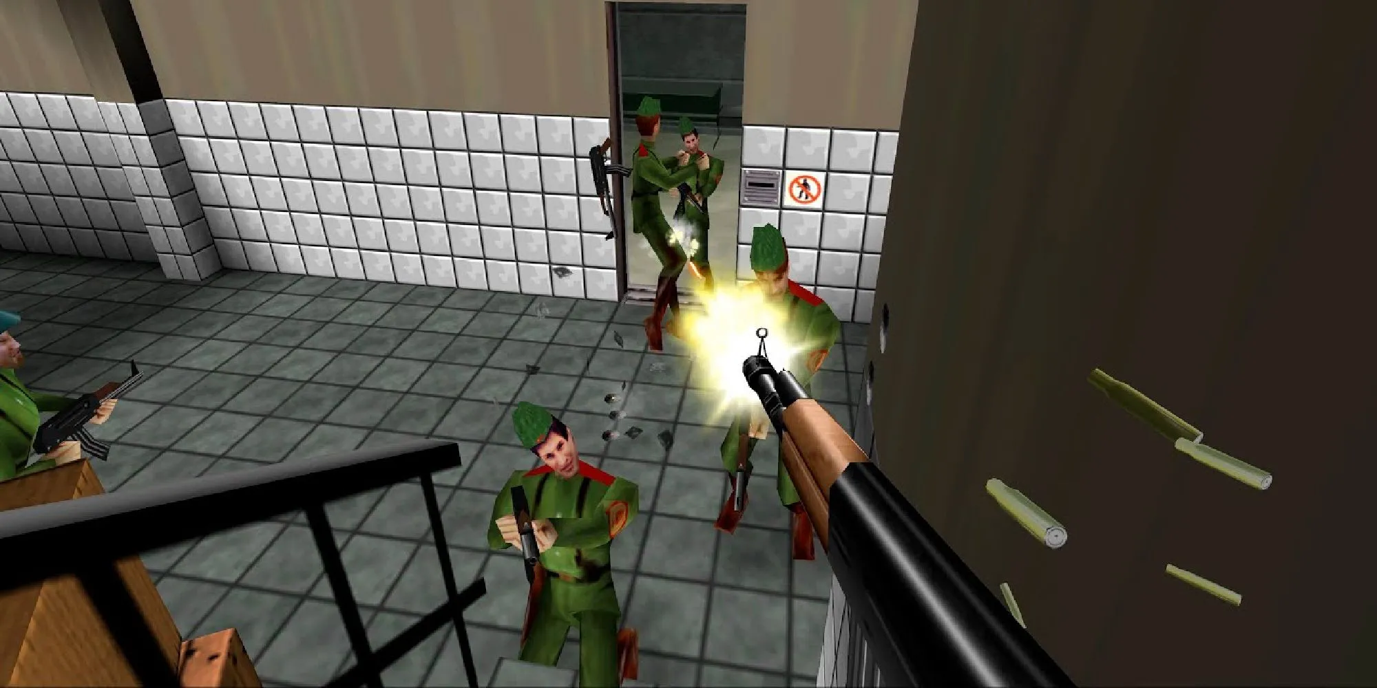 Gameplay GoldenEye 007 trên N64, trải nghiệm multiplayer FPS chia màn hình huyền thoại