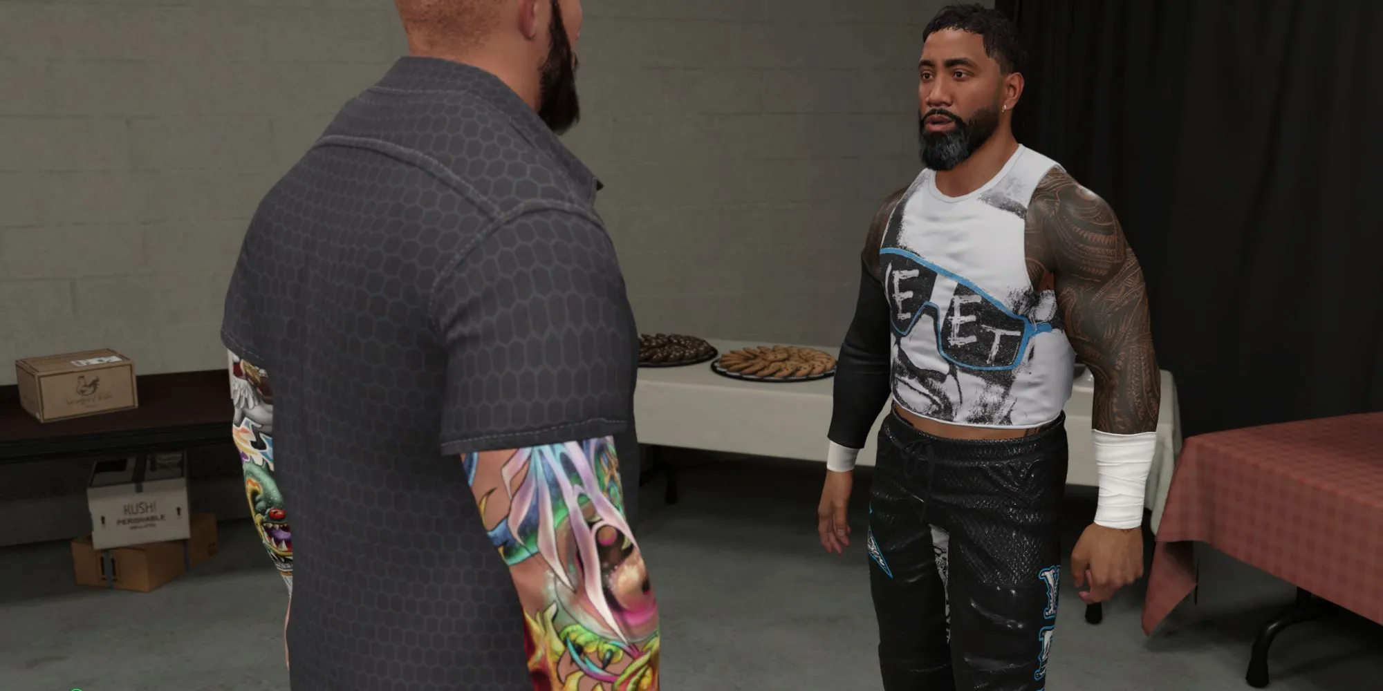 Giao diện chế độ MyRise trong WWE 2K25 nơi người chơi tạo cốt truyện riêng