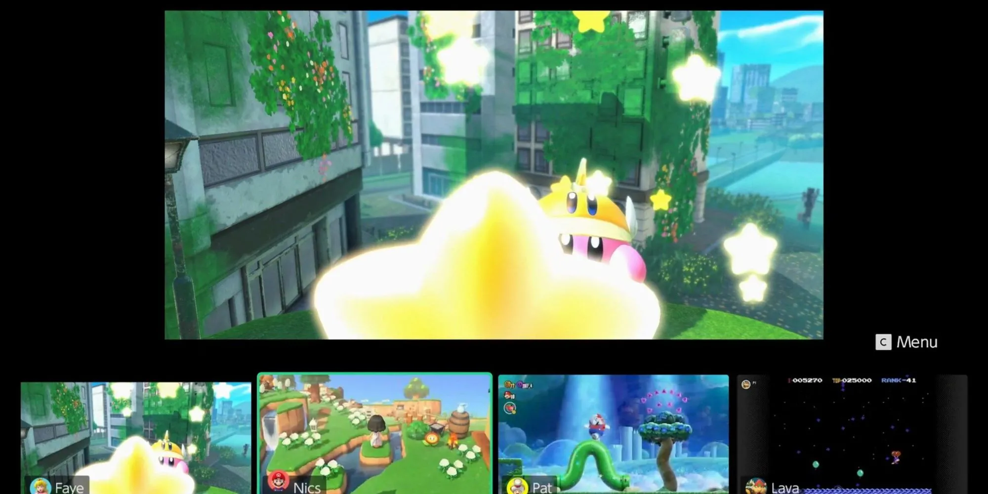 Giao diện Game Chat trên Nintendo Switch 2 với khả năng trò chuyện và chia sẻ gameplay