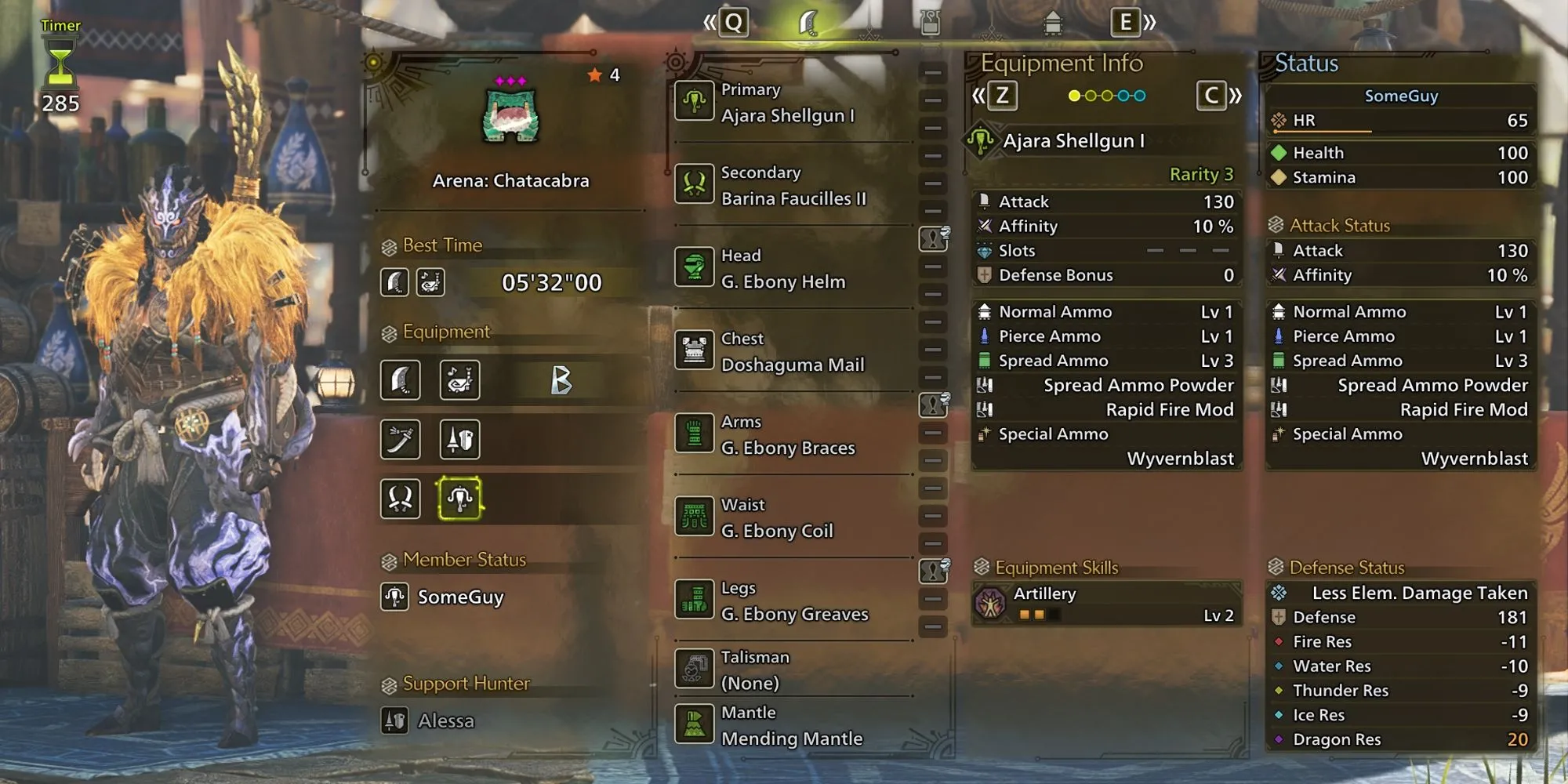 Giao diện hiển thị các Arena Quest trong Grand Hub Monster Hunter Wilds