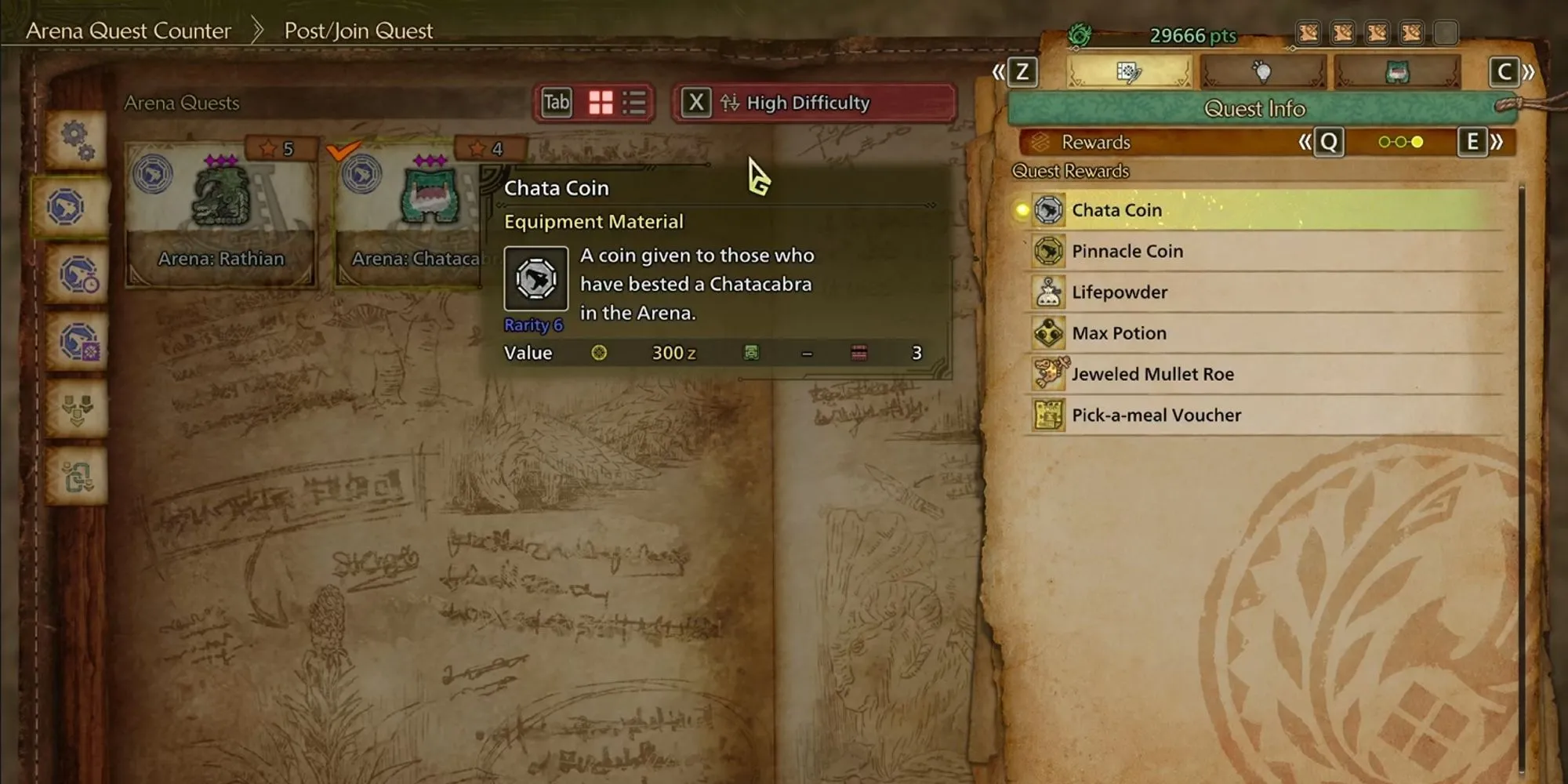 Giao diện phần thưởng sau khi hoàn thành Arena Quest trong Monster Hunter Wilds