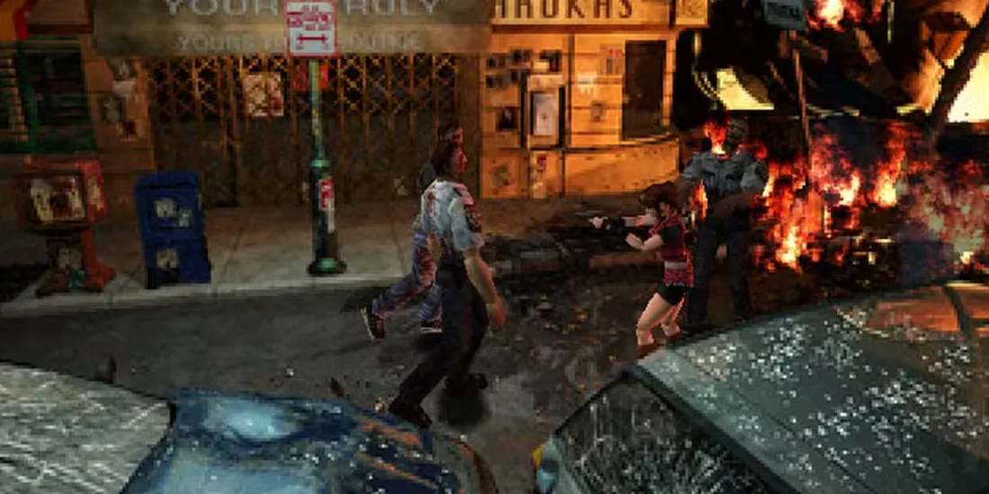 Hai nhân vật chính Leon và Claire trong Resident Evil 2 phiên bản gốc