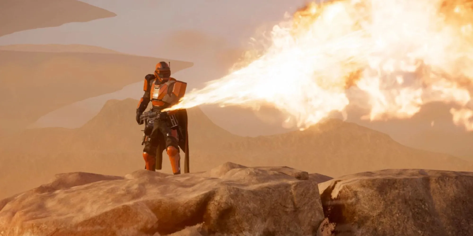 Helldivers 2: Bản vá mới sửa lỗi này, phá hỏng Autocannon 1 Helldiver chiến đấu bằng súng phun lửa trong Helldivers 2 thể hiện sự khốc liệt của game