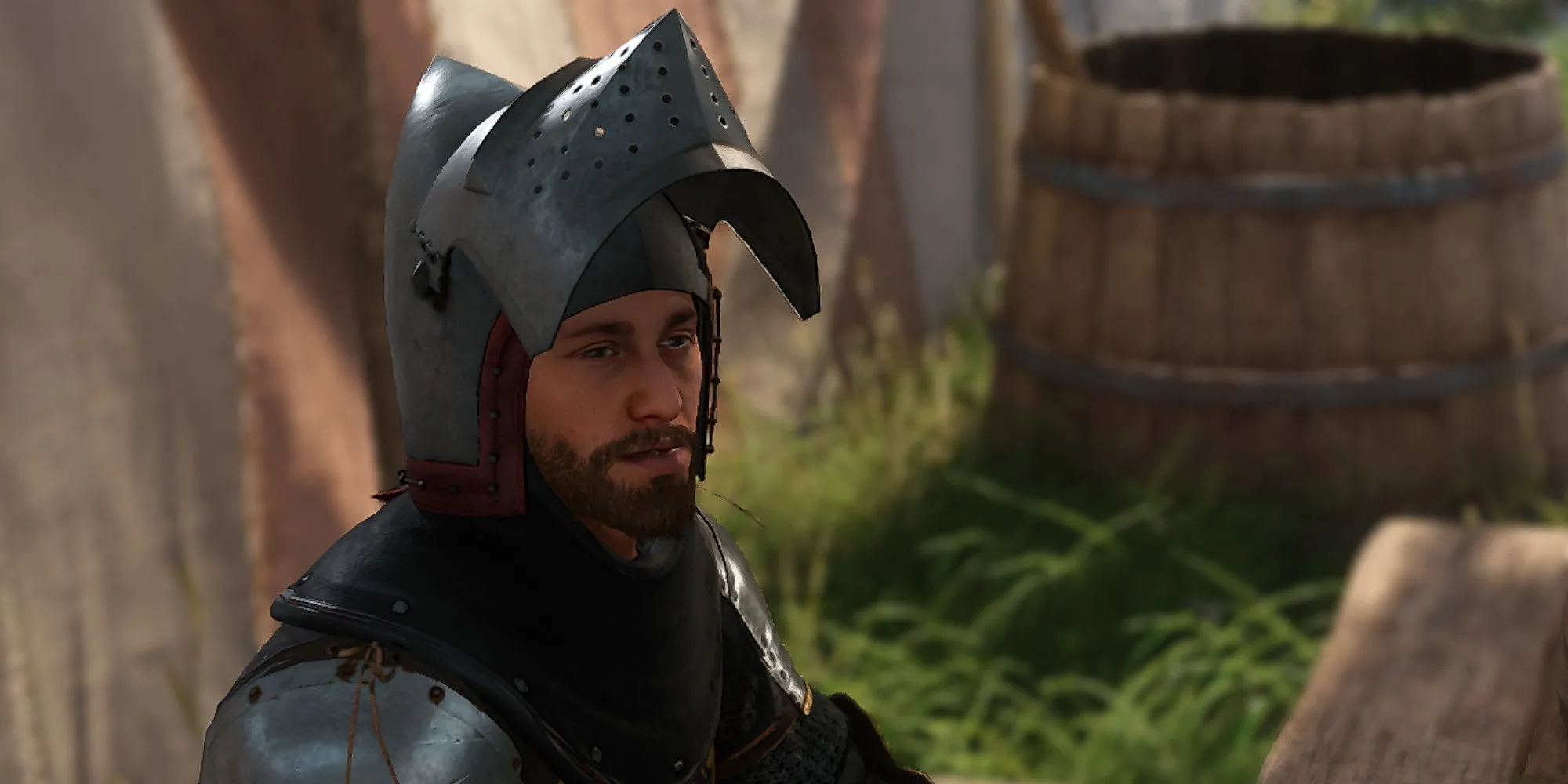 Henry đối thoại với Zavish of Garbow trong trại Sigismund Kingdom Come Deliverance 2