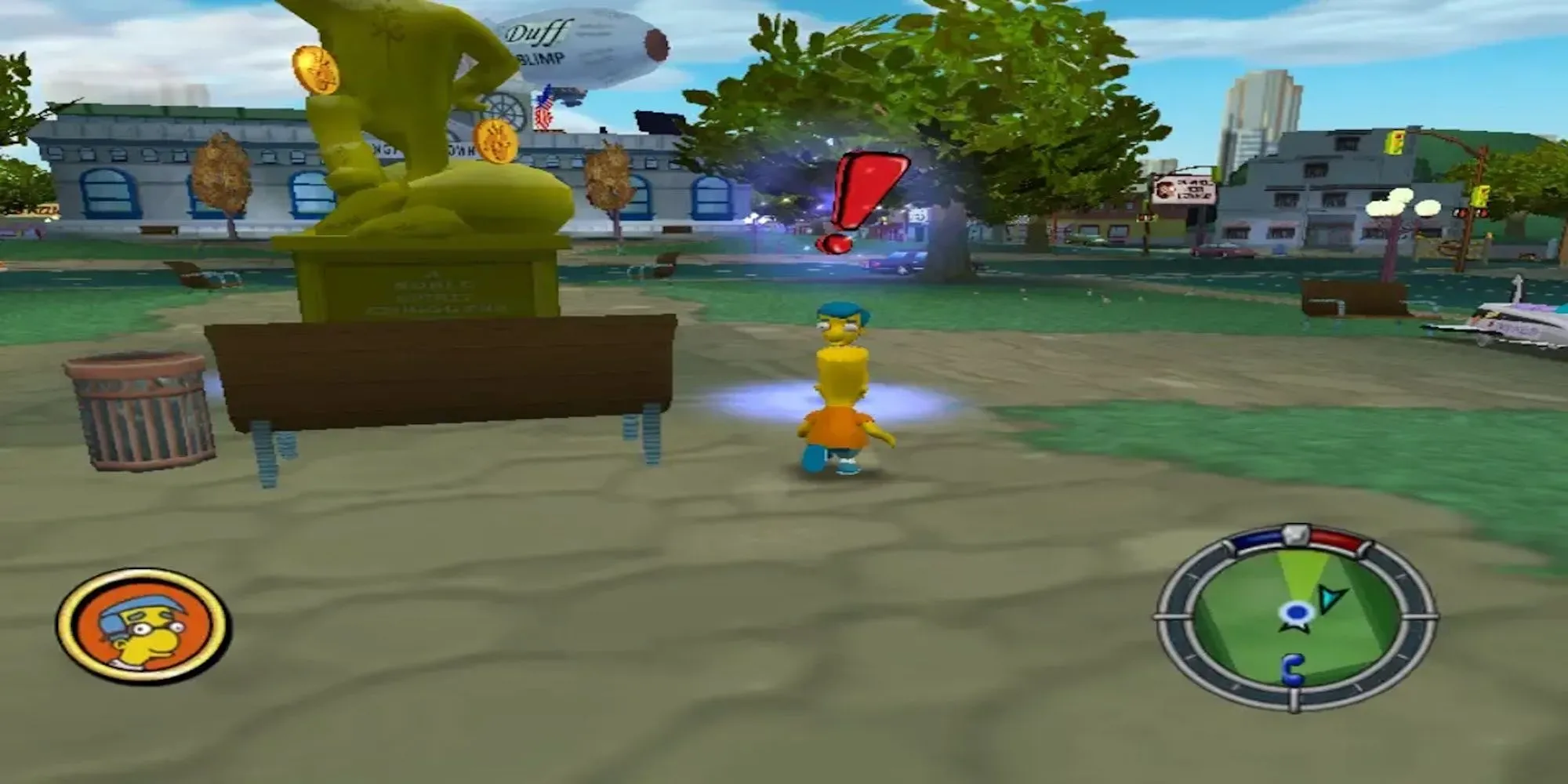 Homer Simpson lái xe trong The Simpsons: Hit &amp; Run, game PS2 vui nhộn nhưng đầy thử thách