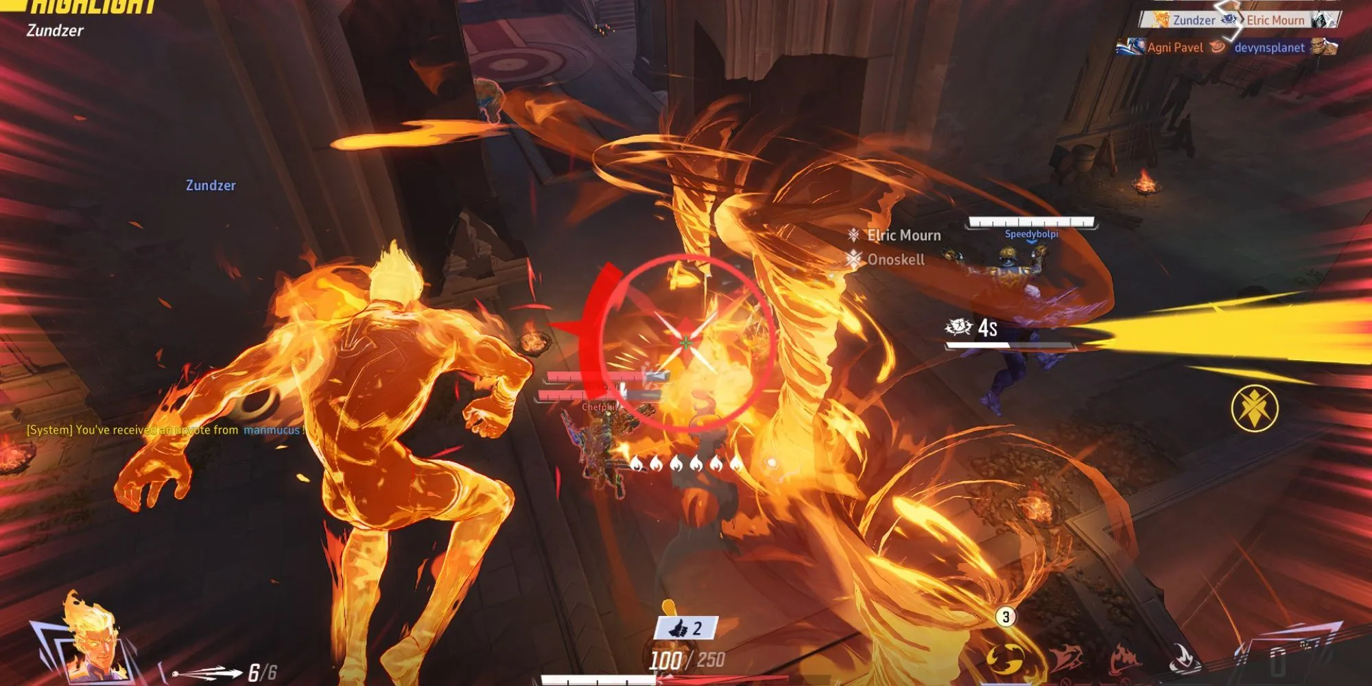 Hướng Dẫn Human Torch Marvel Rivals: Bùng Cháy Chiến Trường 1 Human Torch Marvel Rivals bay lượn với sức mạnh lửa trong game