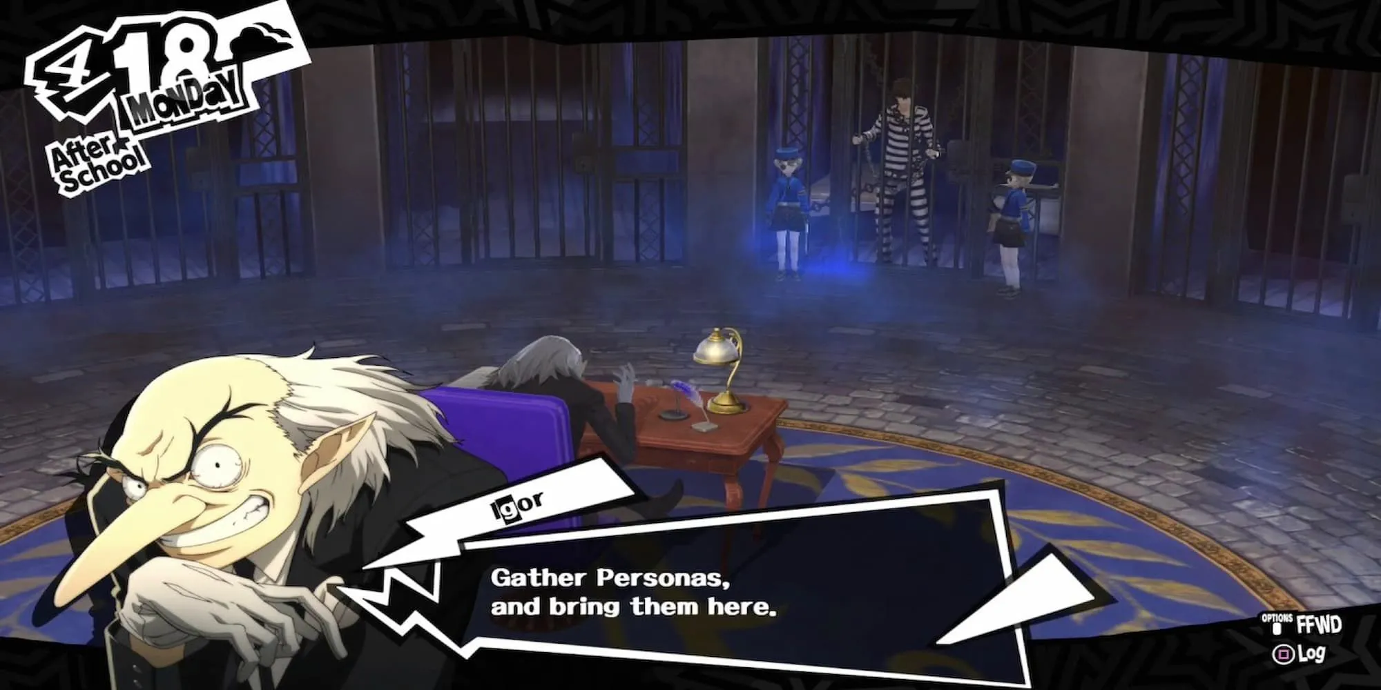 Persona 5 Royal: Hướng dẫn The Fool Confidant - Igor chi tiết 1 Igor trong Velvet Room Persona 5 Royal