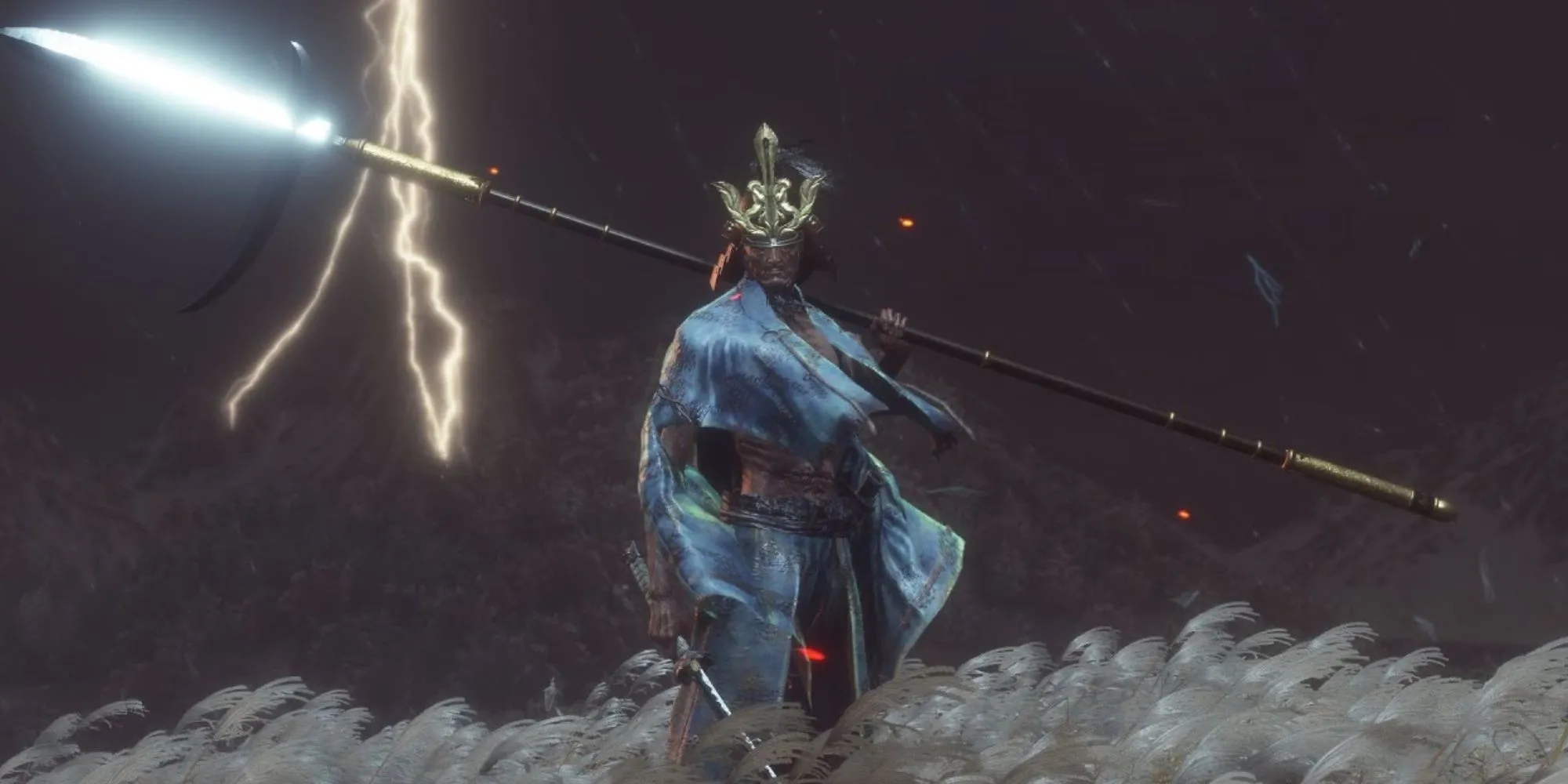 Isshin the Sword Saint, trùm cuối hùng mạnh trong Sekiro, đứng giữa chiến trường