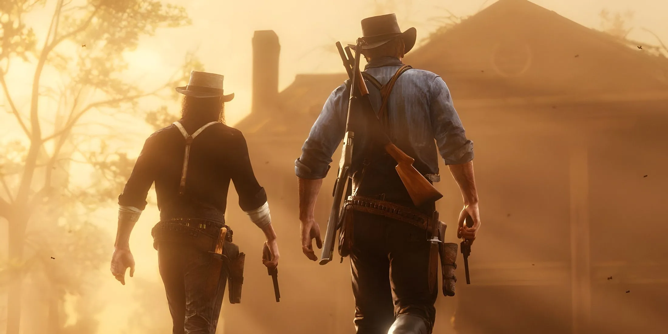 John Marston và Arthur Morgan trong Red Dead Redemption 2, hai nhân vật biểu tượng của miền Tây hoang dã