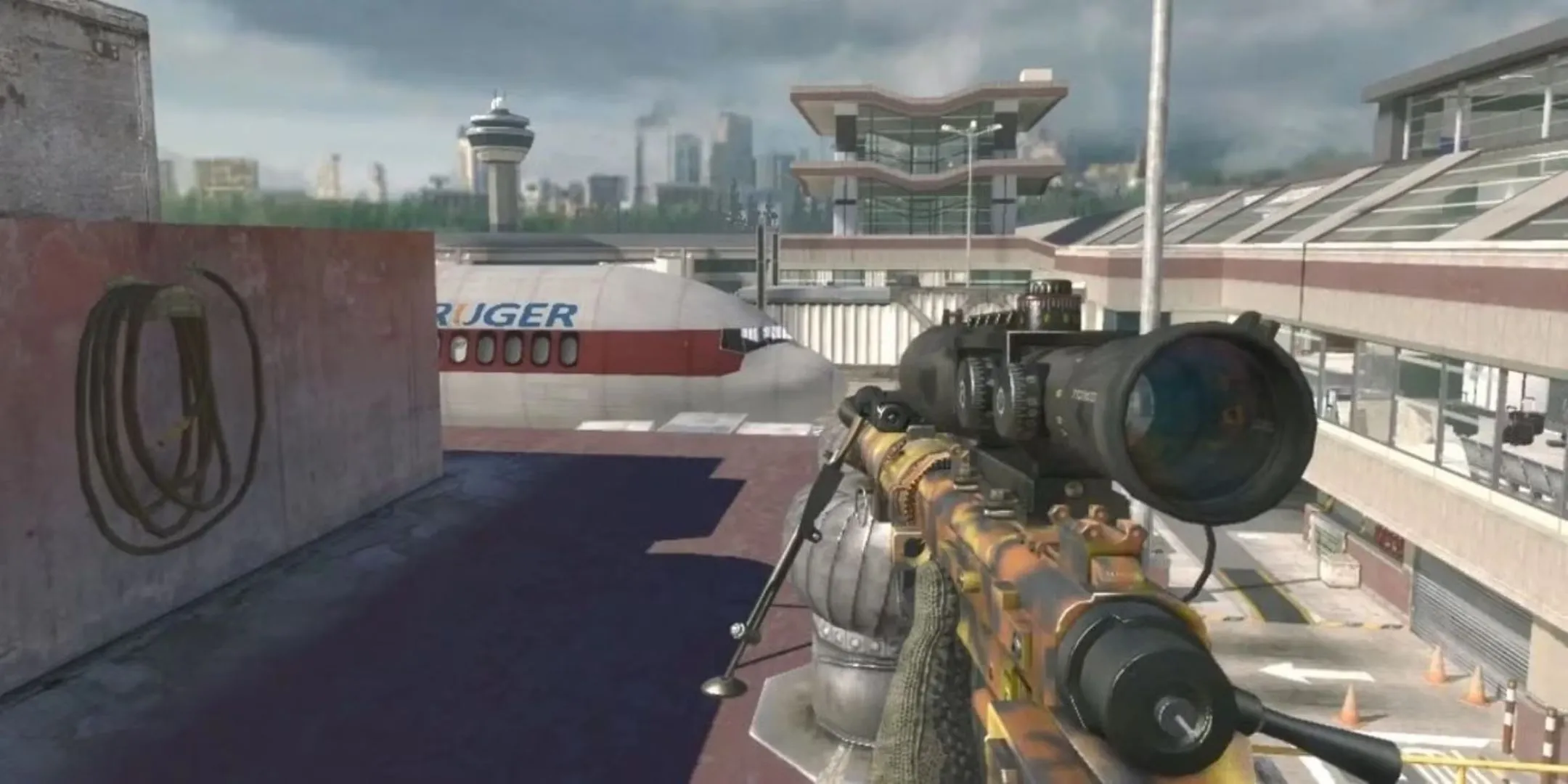 Khẩu súng bắn tỉa Intervention trong Call of Duty Modern Warfare 2 tại bản đồ Terminal