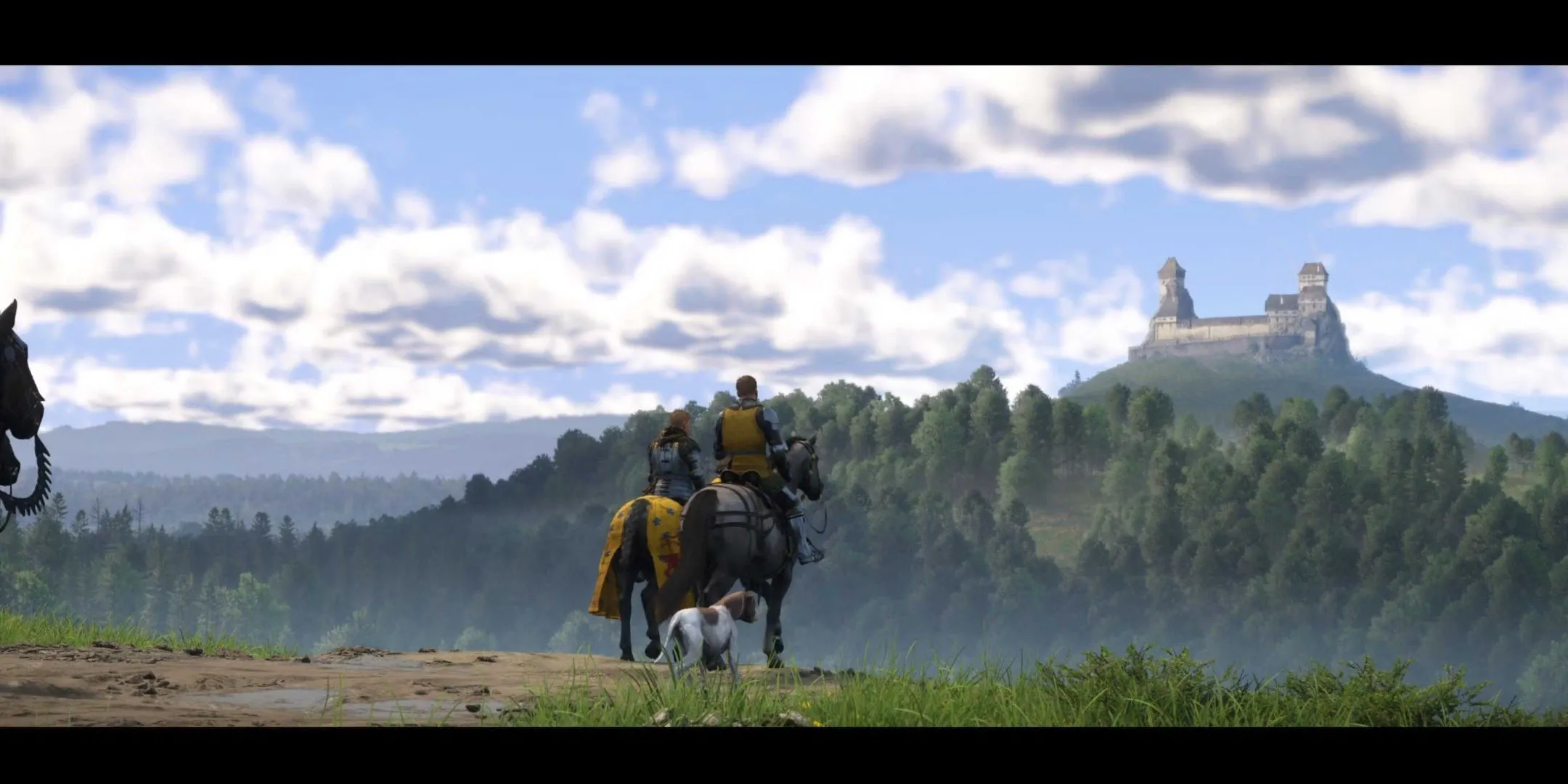 Khung cảnh Lâu đài Trosky từ xa trong Kingdom Come: Deliverance 2