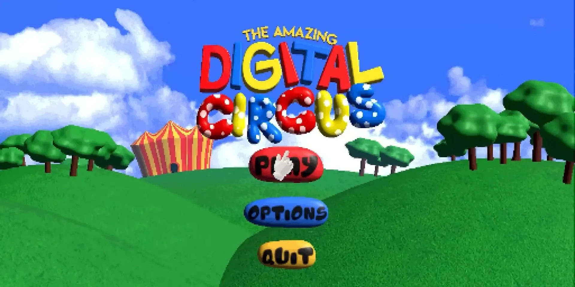 Màn hình tiêu đề của series The Amazing Digital Circus