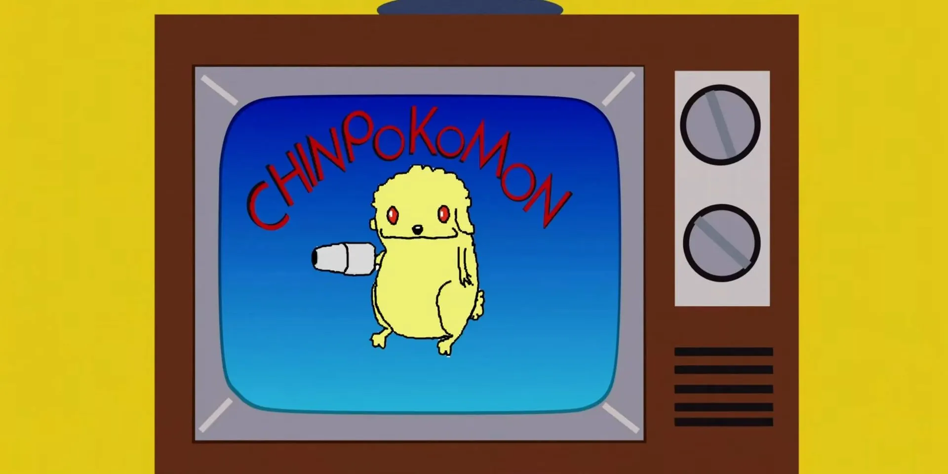 Màn hình tiêu đề game Chinpokomon trong series South Park