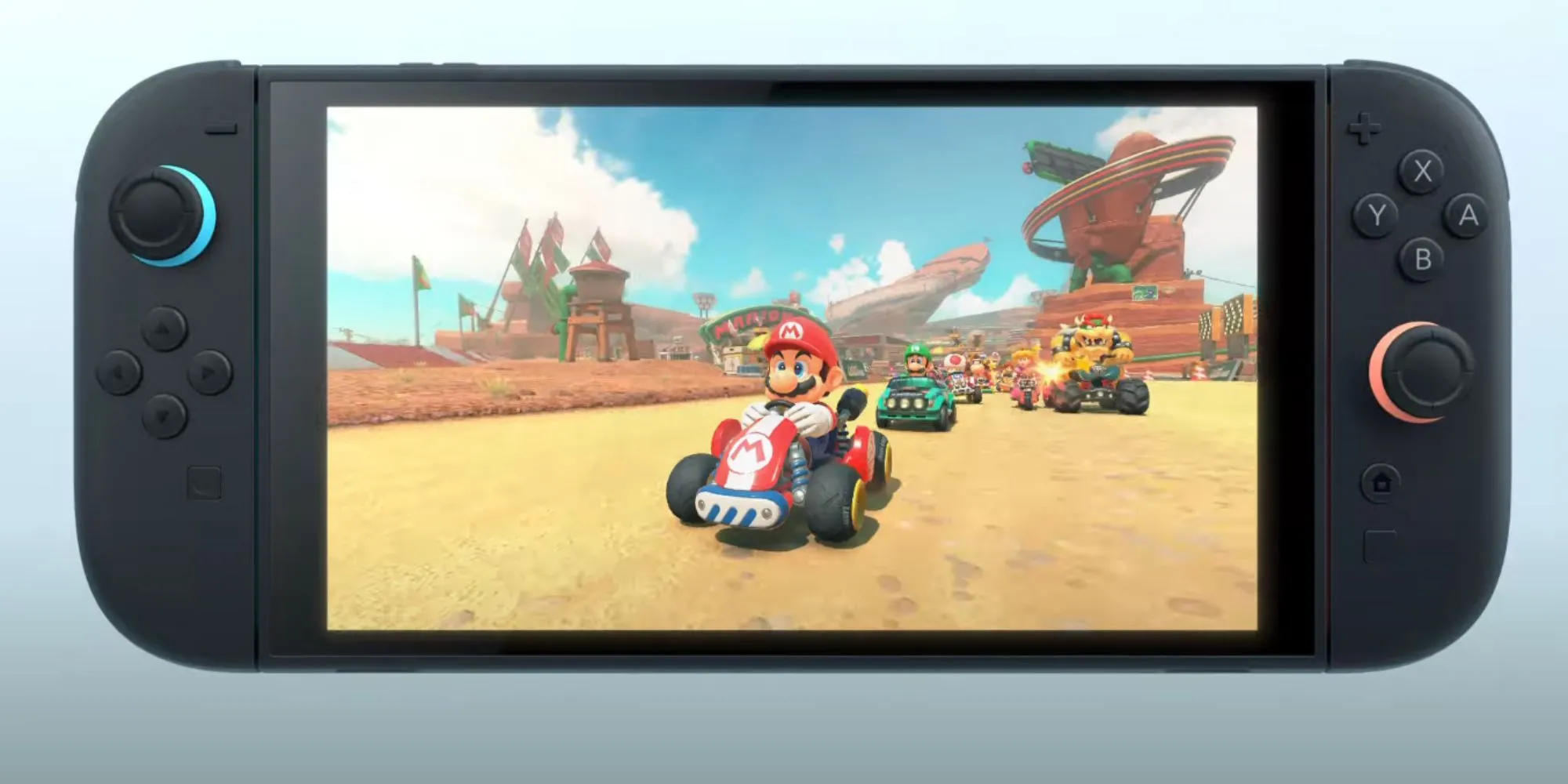 Mario Kart Nintendo Switch 2 với đồ họa cải tiến và nhân vật quen thuộc