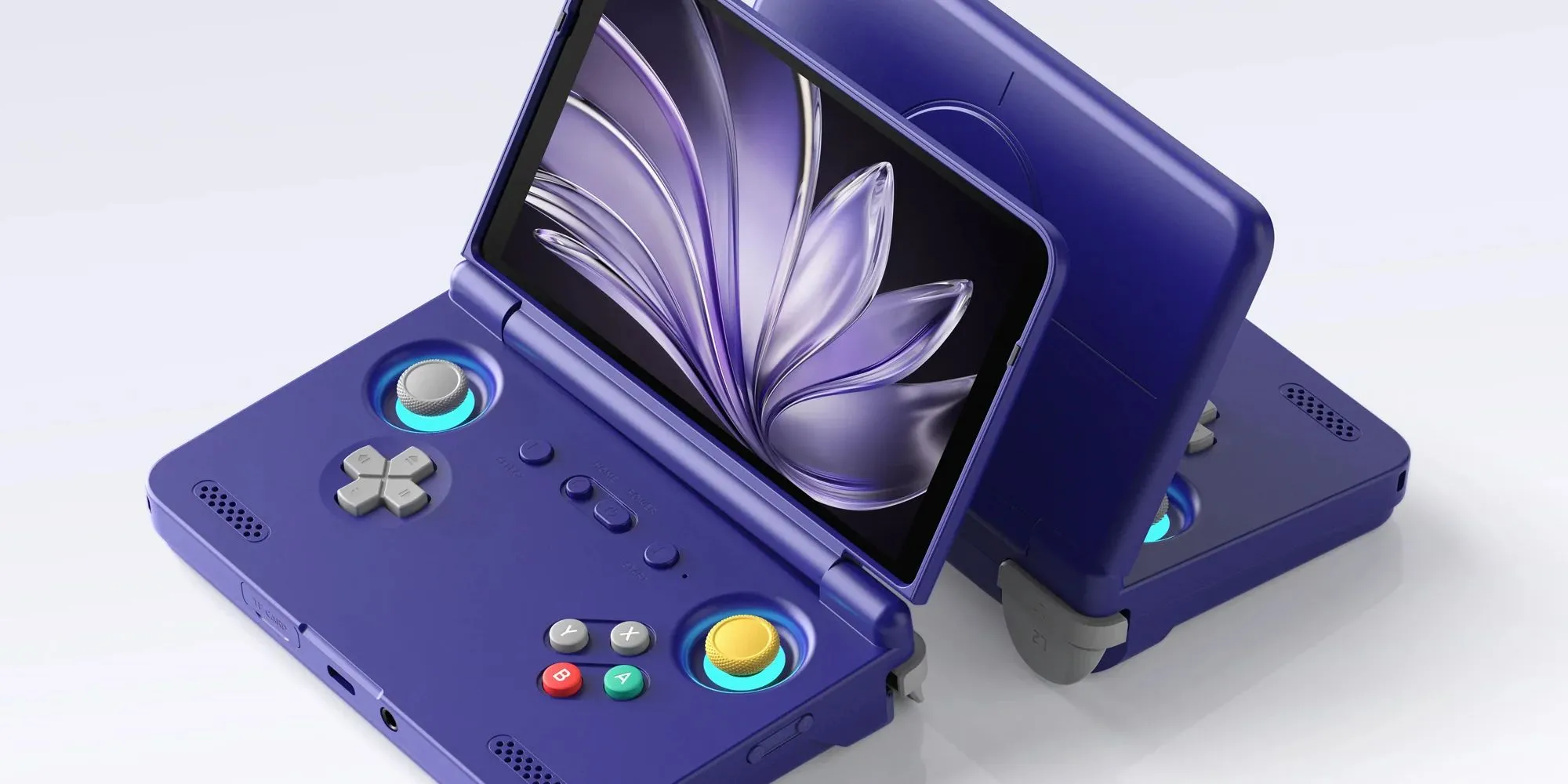 Máy chơi game Retroid Pocket Flip 2 màu đỏ dạng gập của hãng Retroid