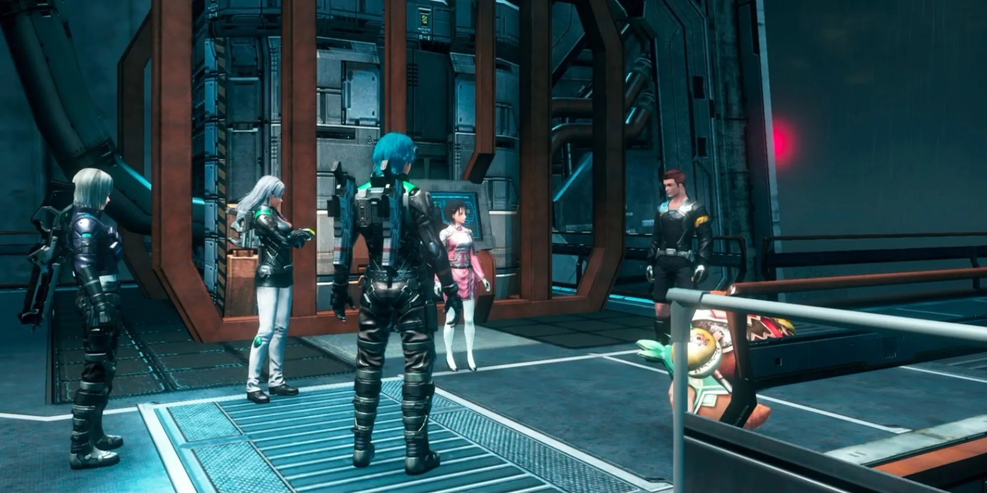 Một cảnh trong Nhiệm vụ Đồng đội (Affinity Mission) của Xenoblade Chronicles X