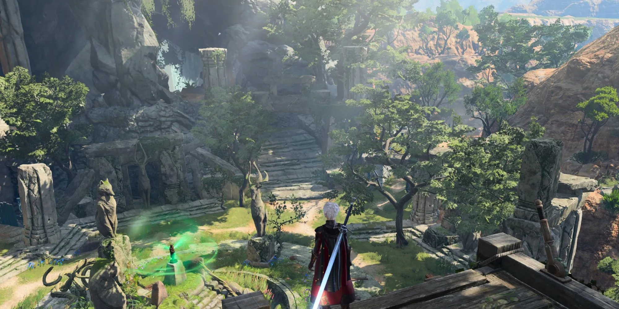 Một góc nhìn của khu rừng Emerald Grove trong Baldur's Gate 3