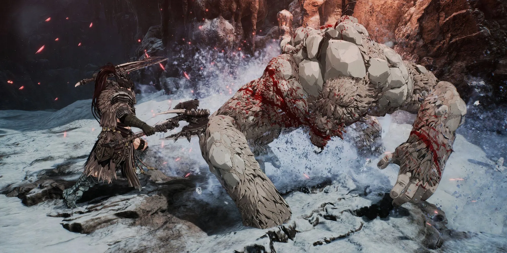 Một trận đấu trùm cực kỳ hoành tráng với con boss khổng lồ trong The First Berserker Khazan