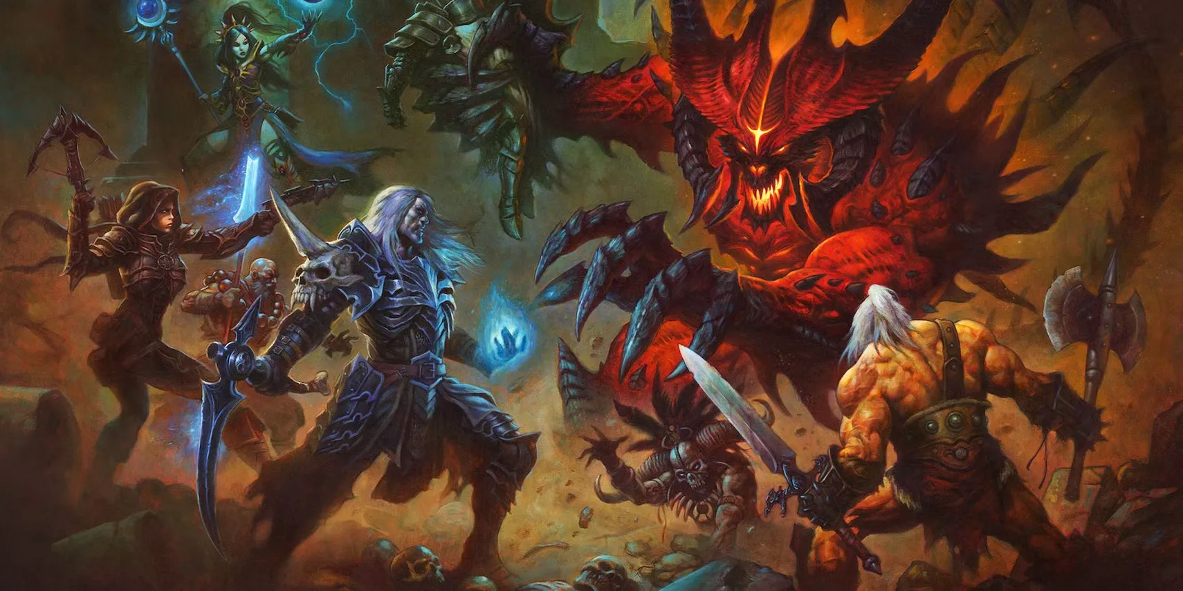 Nhân vật Barbarian trong Diablo 3 đang chiến đấu với quái vật