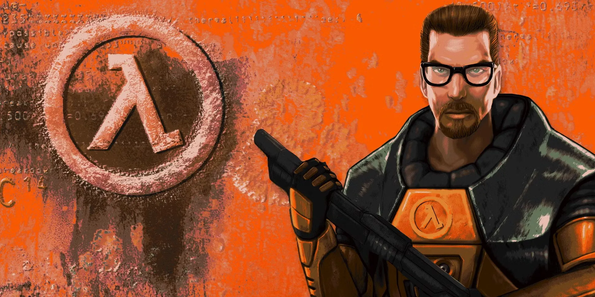 Nhân vật Gordon Freeman cầm xà beng trong Half-Life