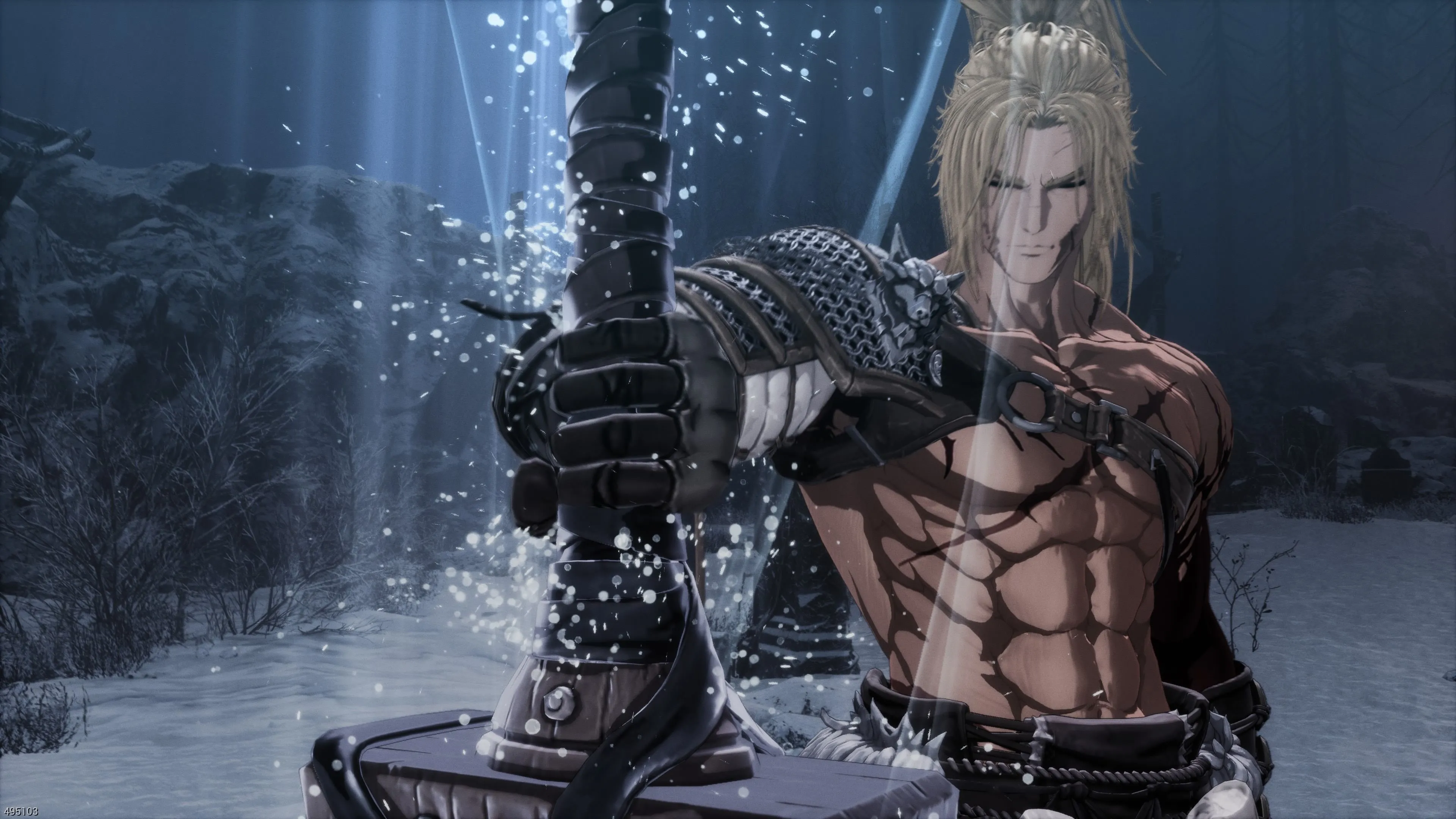 Nhân vật Khazan sử dụng đại đao một trong những vũ khí có thể mở khóa trong The First Berserker Khazan với tiềm năng nâng cấp kỹ năng riêng