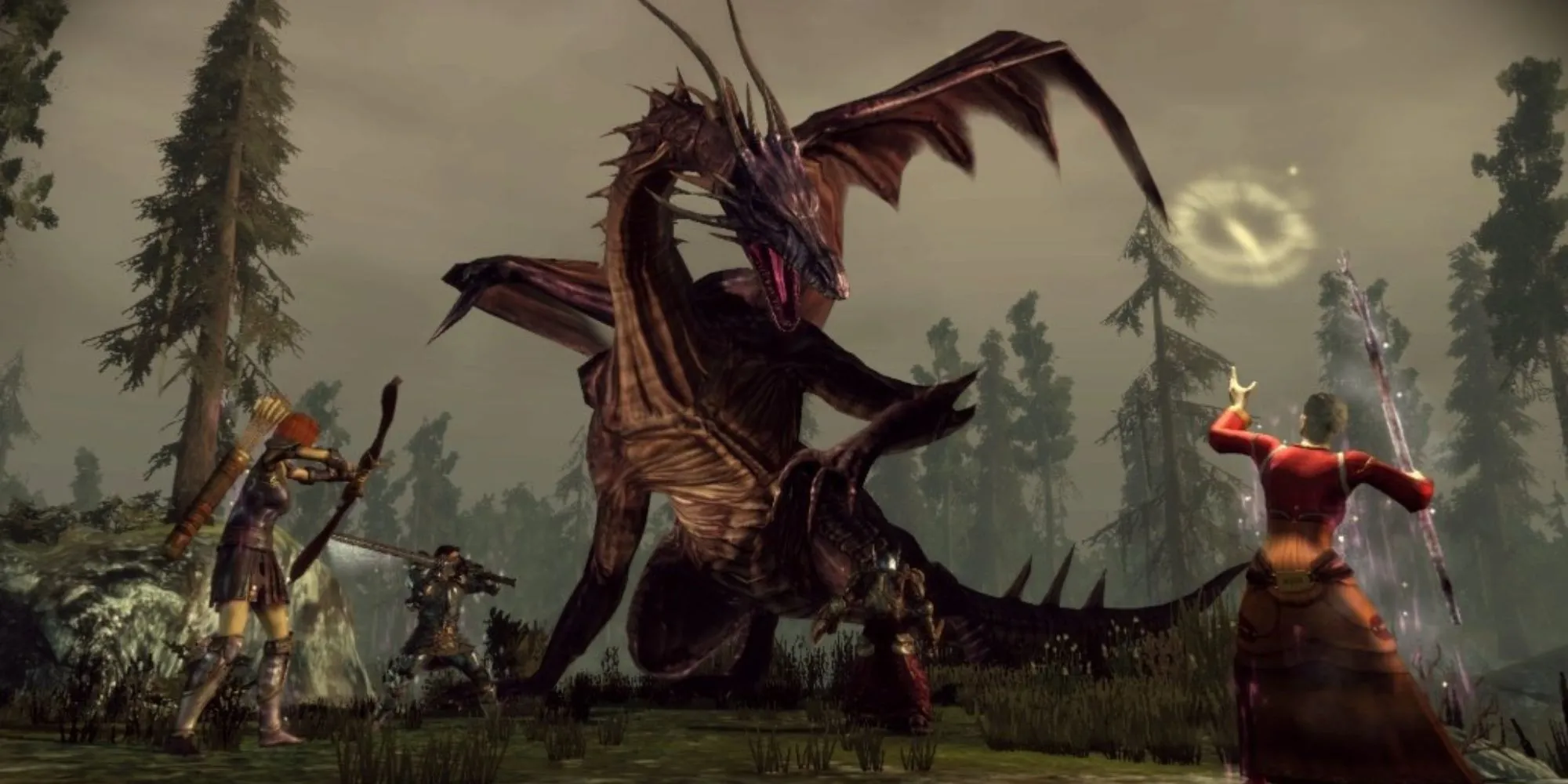 Nhóm chiến binh Grey Warden trong Dragon Age Origins chuẩn bị đối mặt Darkspawn