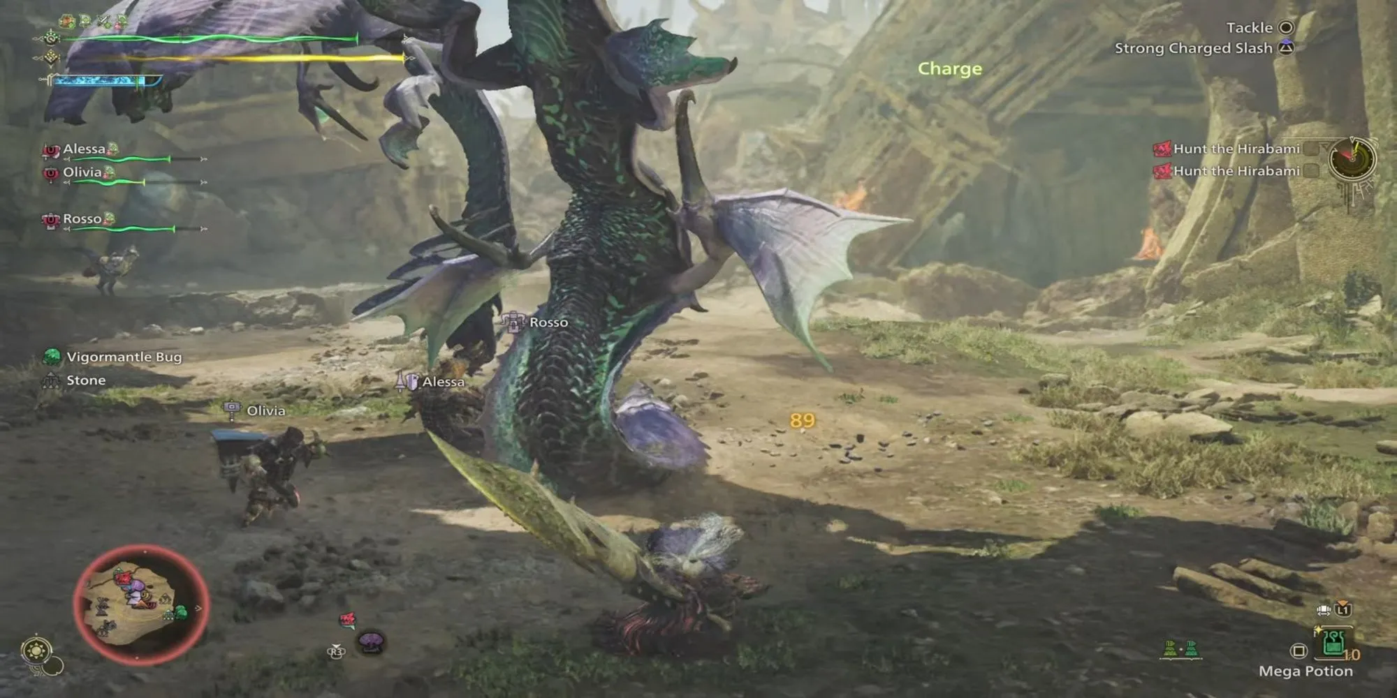 Nhóm thợ săn Monster Hunter Wilds chiến đấu cùng nhau, Bùa Kháng Hiệu Ứng rất hữu ích