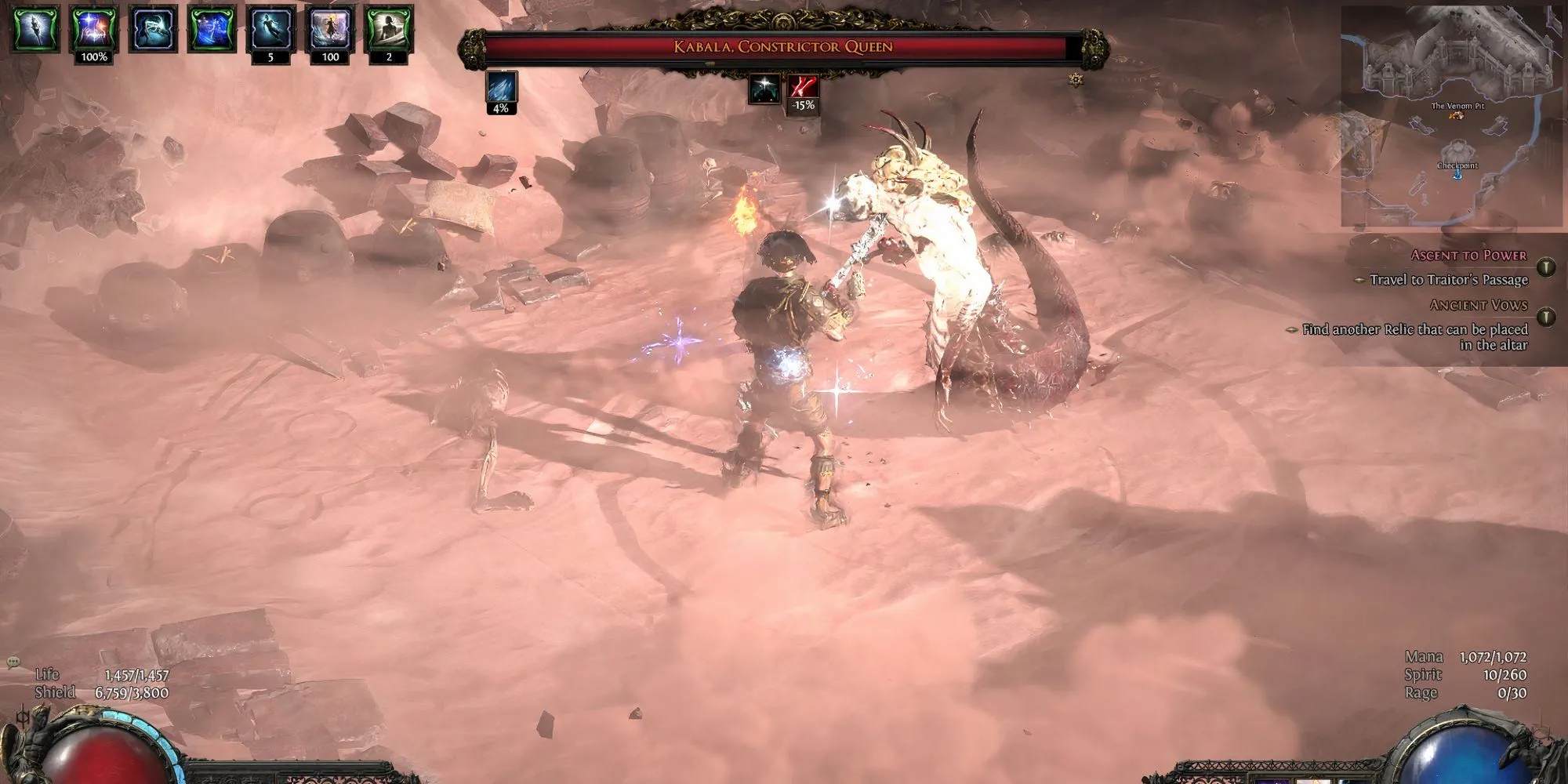 Nữ Hoàng Rắn Kabala và bầy rắn con trong Path of Exile II Hồi 2