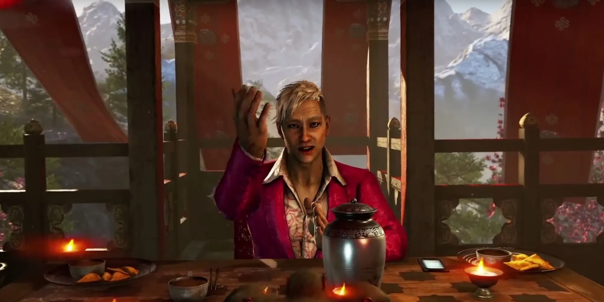 Pagan Min, nhân vật phản diện biểu tượng của Far Cry 4, trong phân cảnh giới thiệu