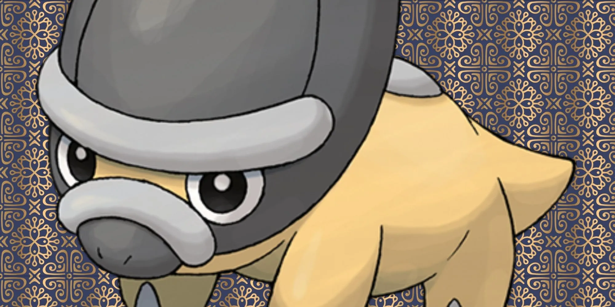 Pokémon Shieldon với khuôn mặt khiên phòng thủ hệ Đá Thép