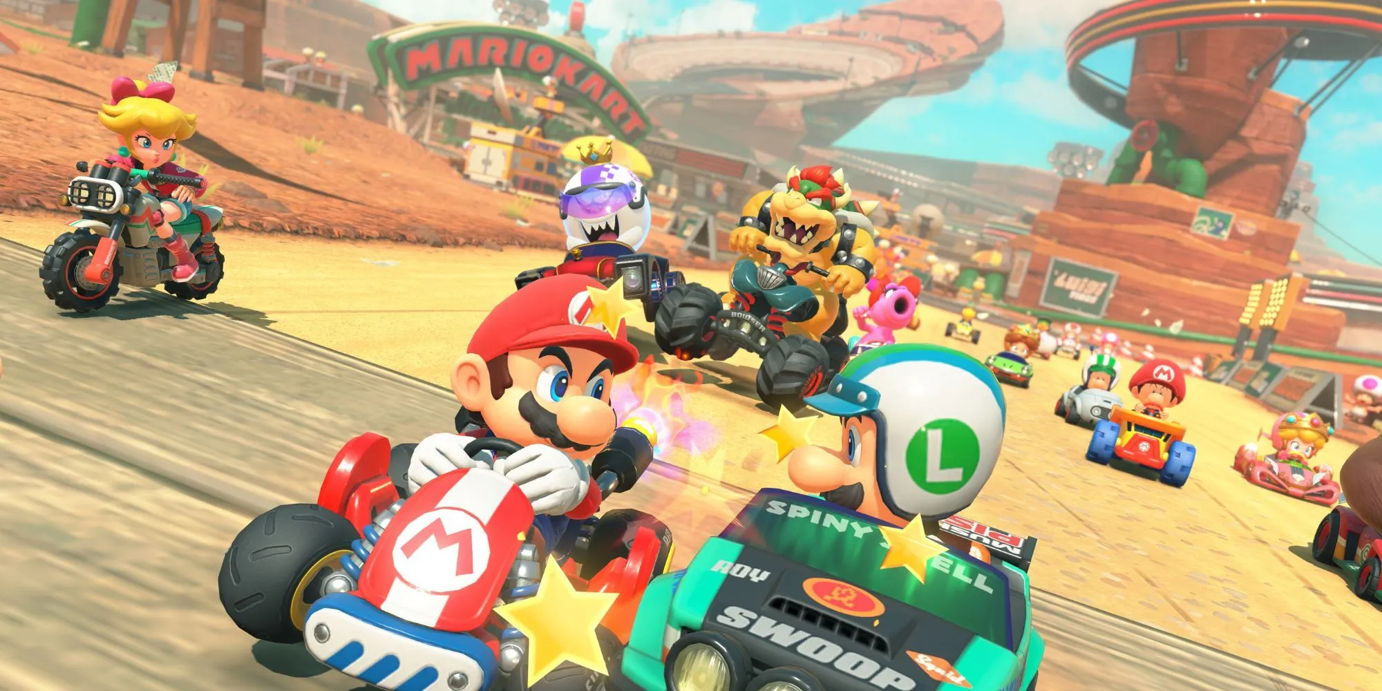 Poster quảng cáo chính thức của Mario Kart World