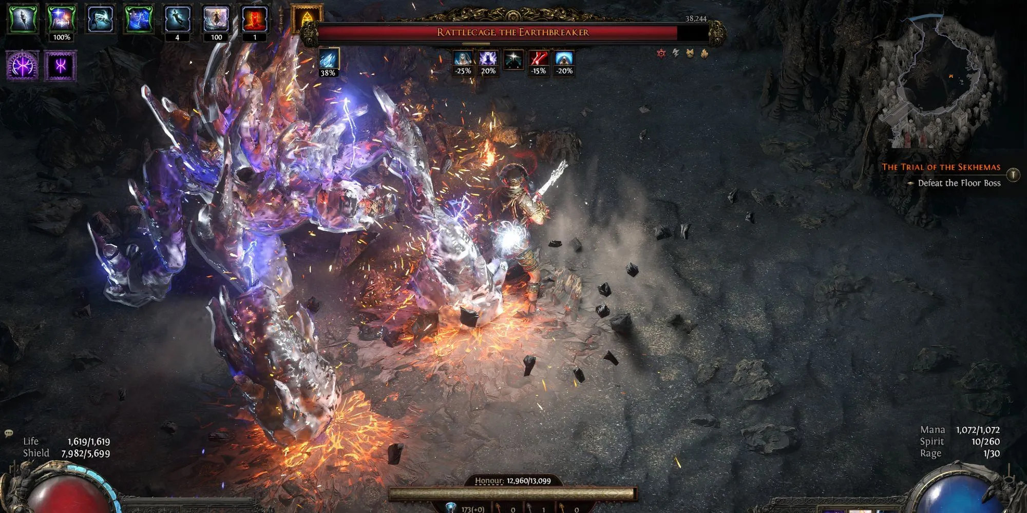 Rattlecage, Kẻ Phá Đất trong Thử thách Sekhemas của Path of Exile II Hồi 2