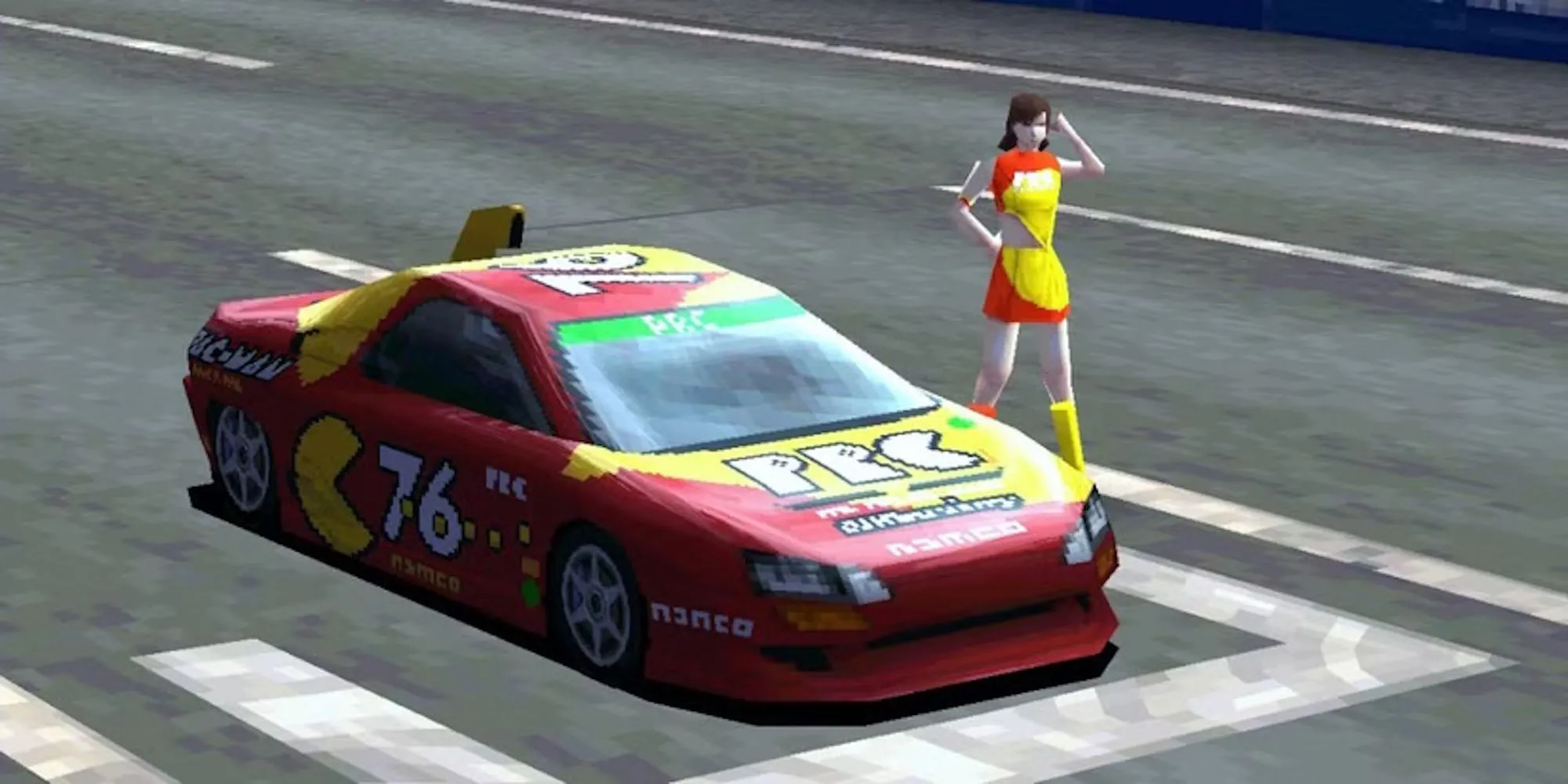 Ridge Racer Type 4 gameplay trên PS1 với đồ họa ấn tượng và hiệu ứng ánh sáng