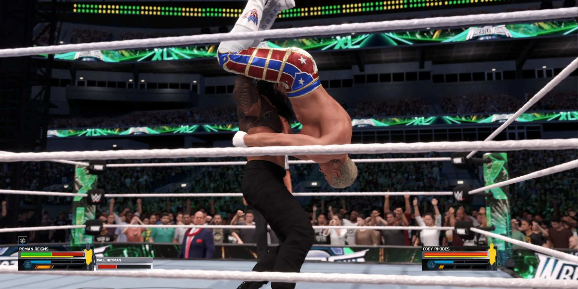 Roman Reigns đối đầu Cody Rhodes trong WWE 2K25