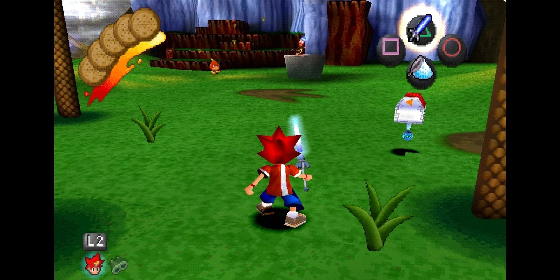 Spike bắt khỉ trong game Ape Escape - một tựa game platformer 3D kinh điển trên PS1