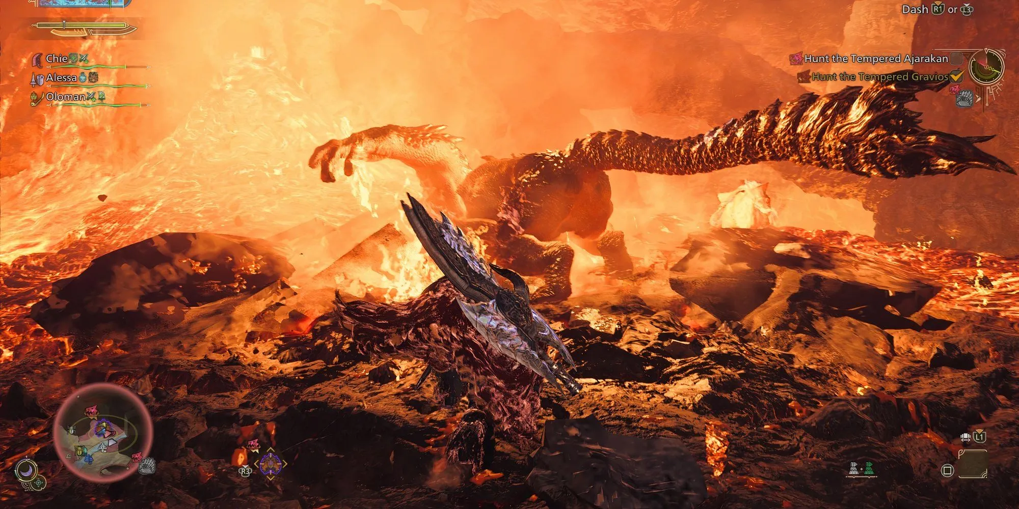 Sử dụng chế độ Kiếm của Switch Axe để chặt đuôi quái vật trong Monster Hunter Wilds hiệu quả
