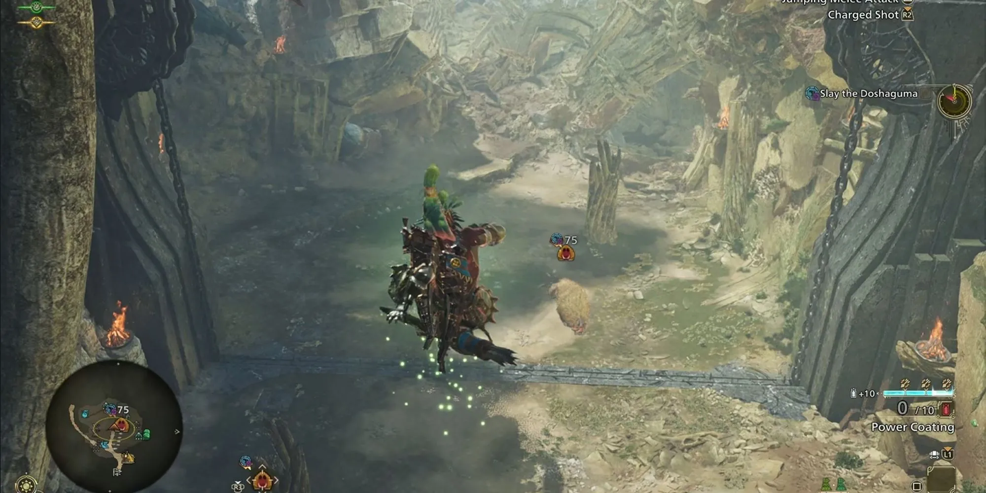 Thợ săn bắt đầu Challenge Quest tại Đấu trường trong Monster Hunter Wilds