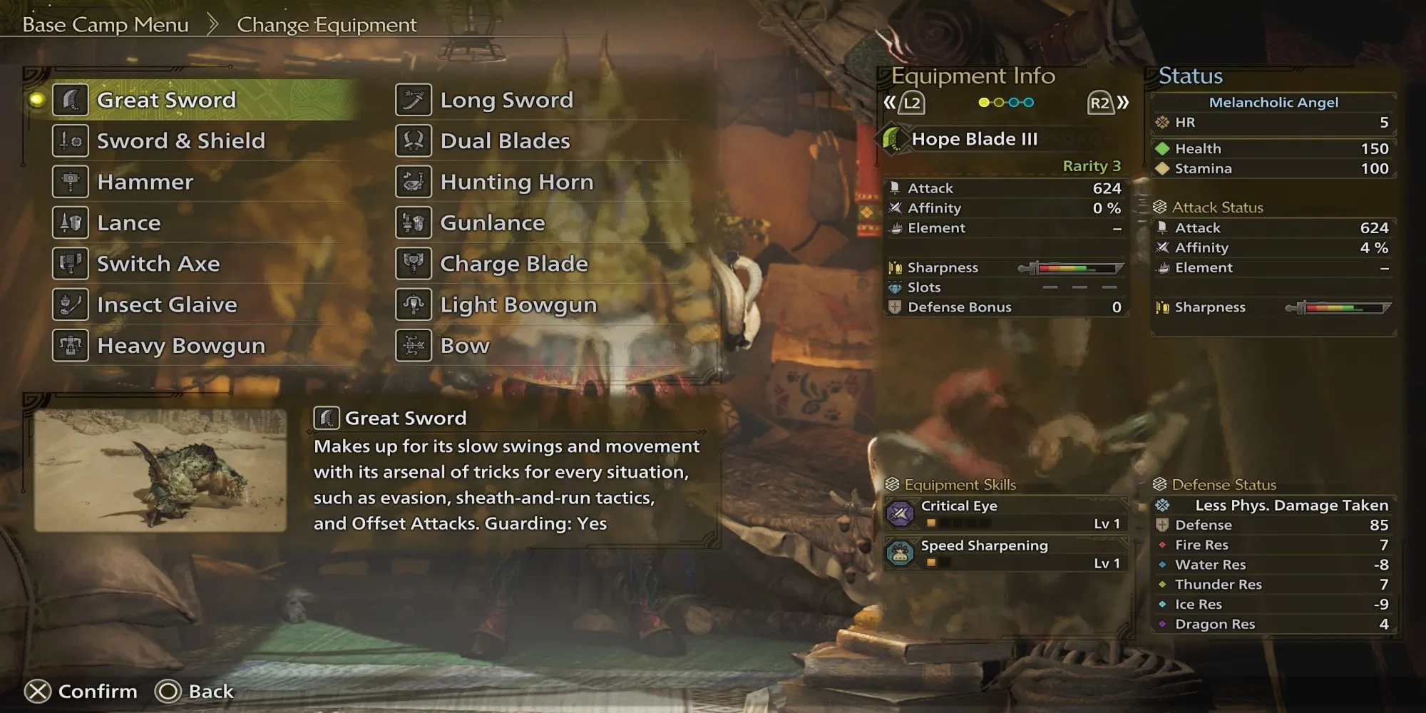 Thợ săn Monster Hunter Wilds đứng trước dàn vũ khí đa dạng để lựa chọn