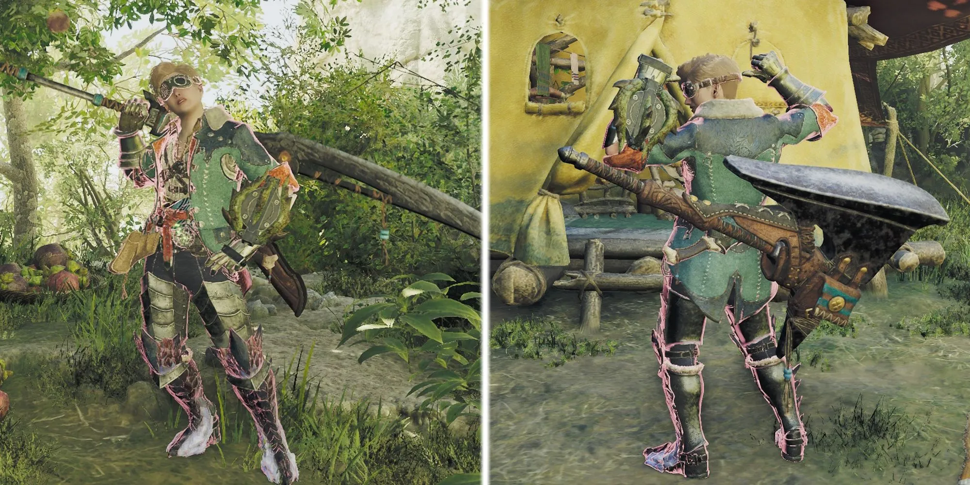 Thợ săn Monster Hunter Wilds kết hợp Trường Đao và Búa để tối đa hóa hiệu quả
