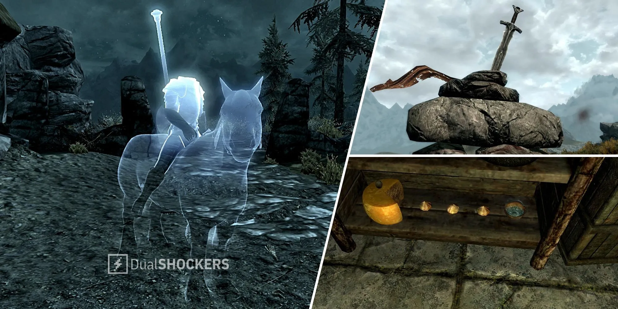 Tổng hợp các Easter Egg thú vị trong Skyrim như Kỵ Sĩ Không Đầu và Pac-Man.