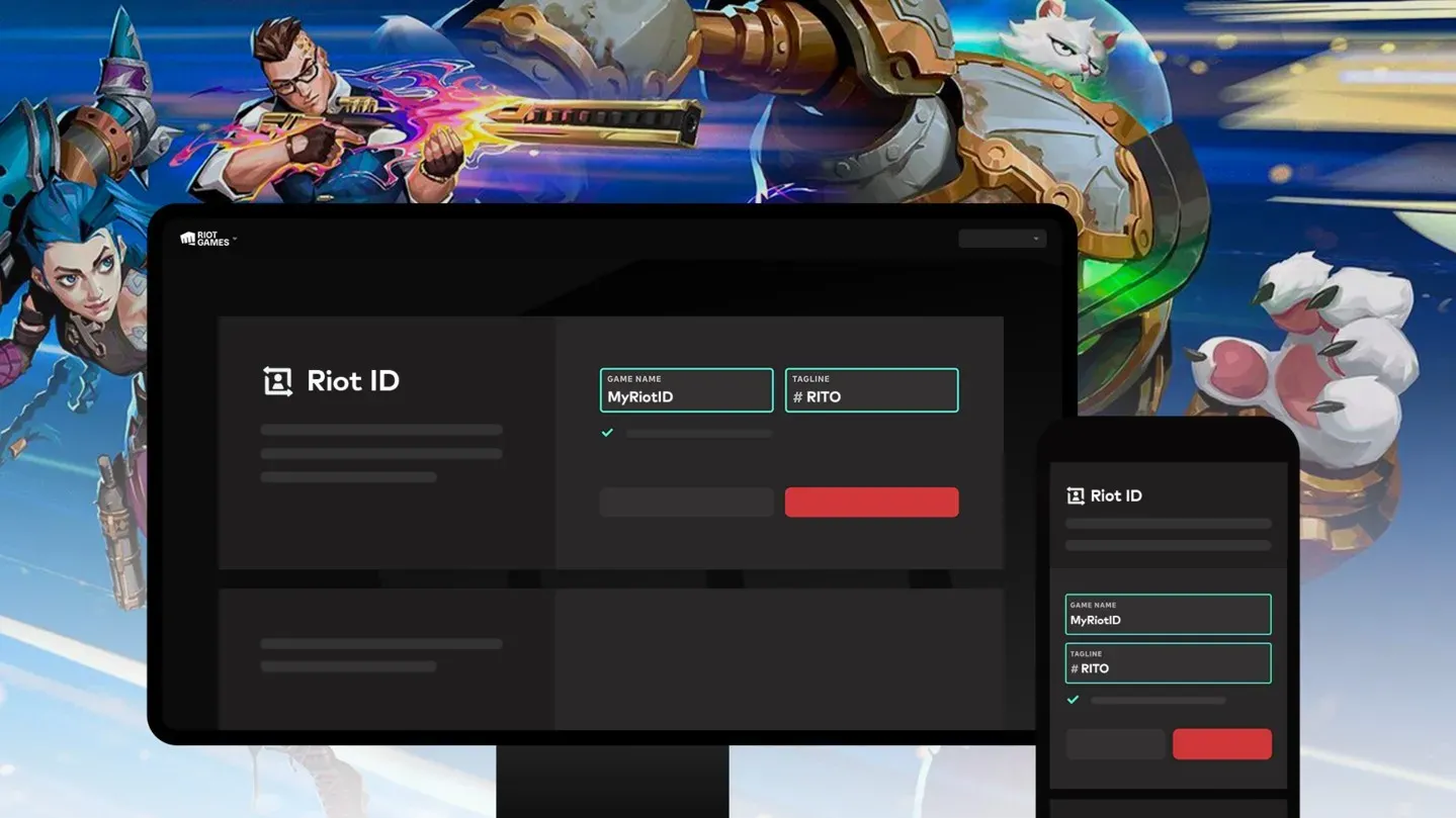 Hướng Dẫn Chi Tiết Cách Đổi Tên VALORANT Mới Nhất 1 Trang quản lý tài khoản Riot Games, hiển thị mục Riot ID cho các game như VALORANT